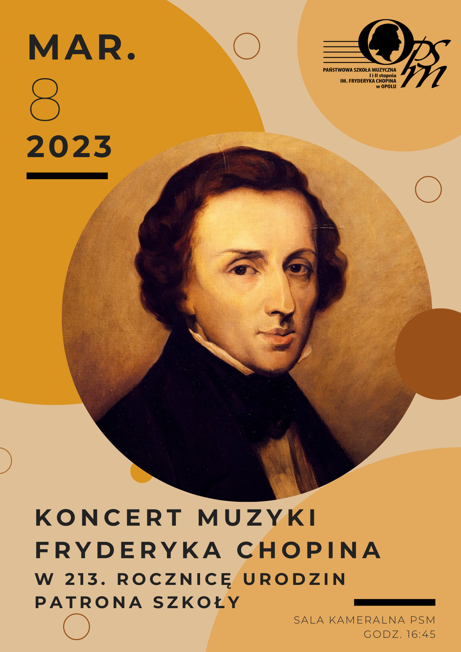 Plakat Koncertu Muzyki Fryderyka Chopina