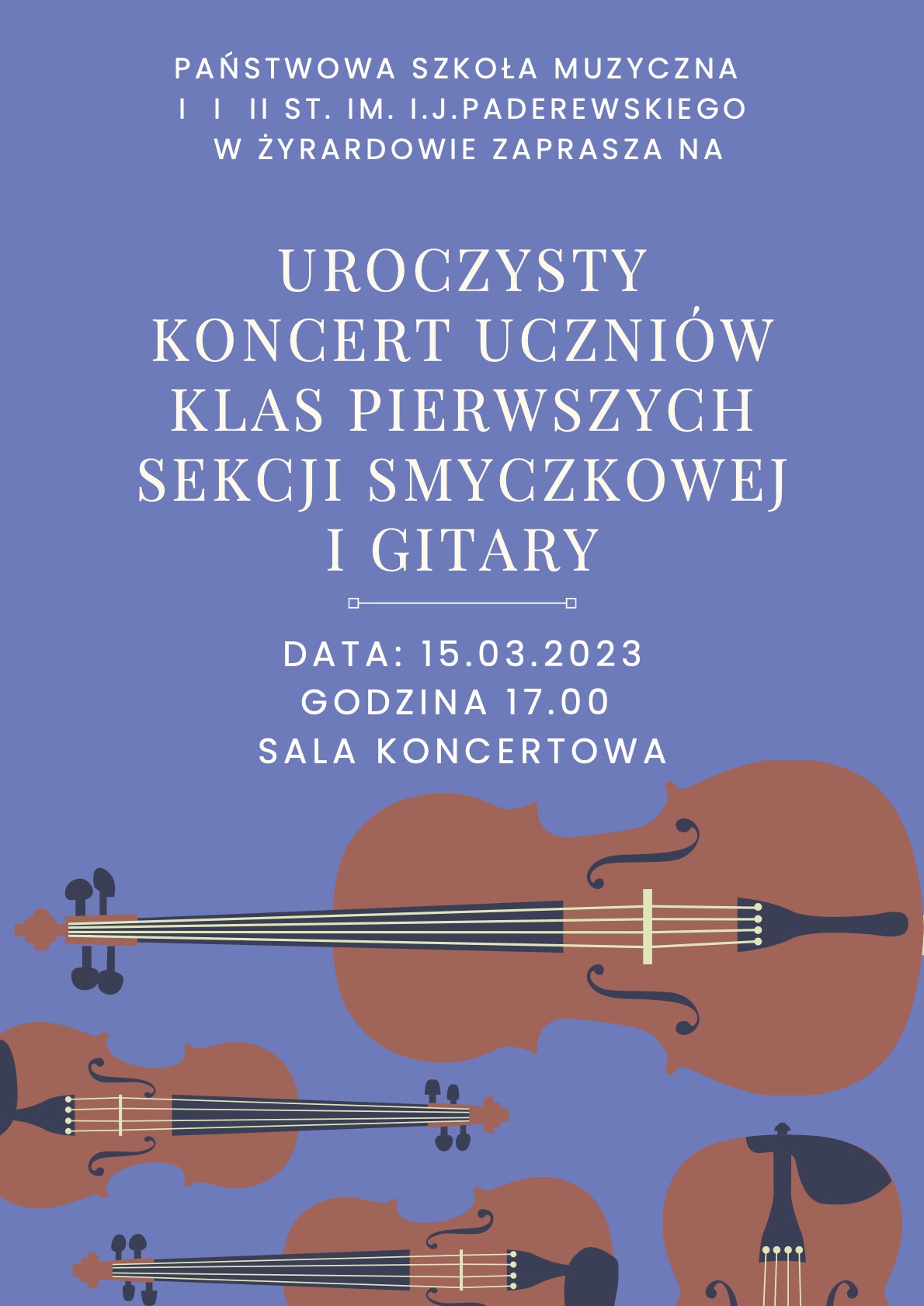 Plakat koncert klas pierwszych 