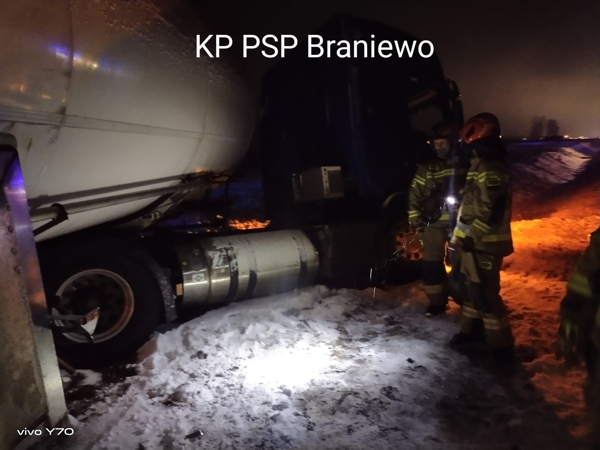 Kolizja trzech pojazdów na S22 – pow. braniewski 