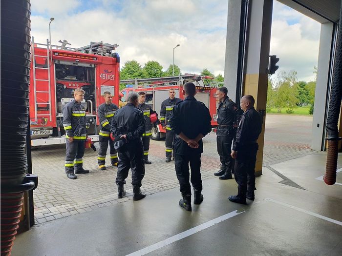 Wizyta p.o. Zastępcy Pomorskiego Komendanta Wojewódzkiego PSP w KP PSP Nowy Dwór Gdański