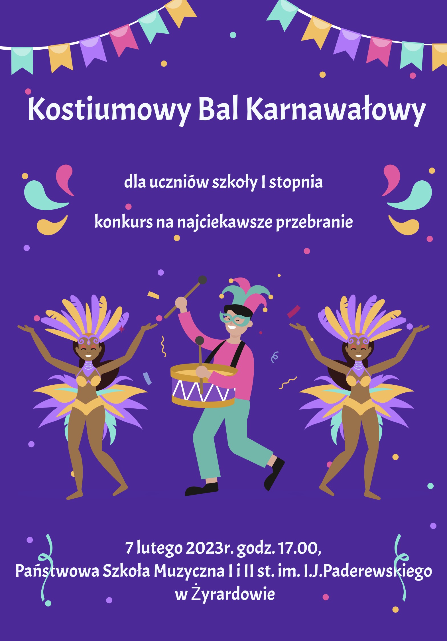 Plakat bal karnawałowy