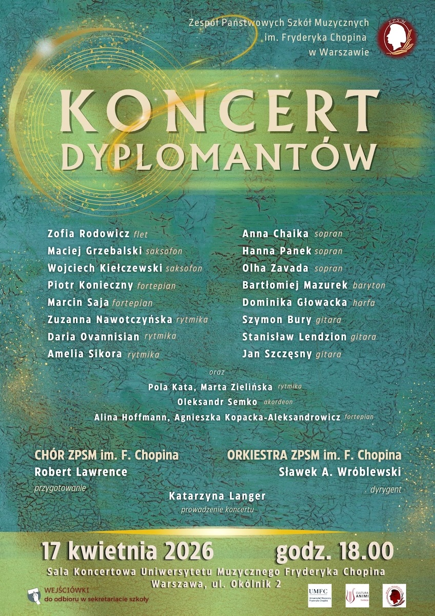 Afisz - Koncert Dyplomantów, 17.04.2026