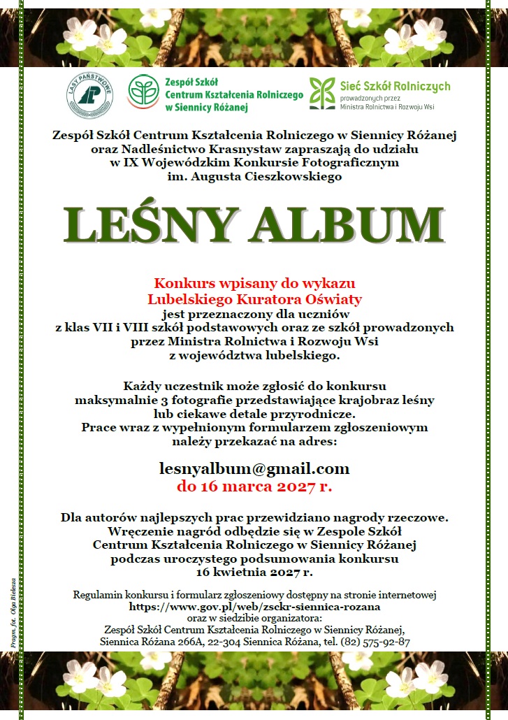 Plakat konkursu Leśny album