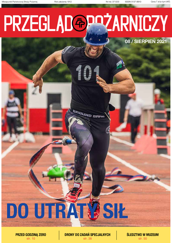Sierpniowa (8/2021) okładka „Przeglądu Pożarniczego”