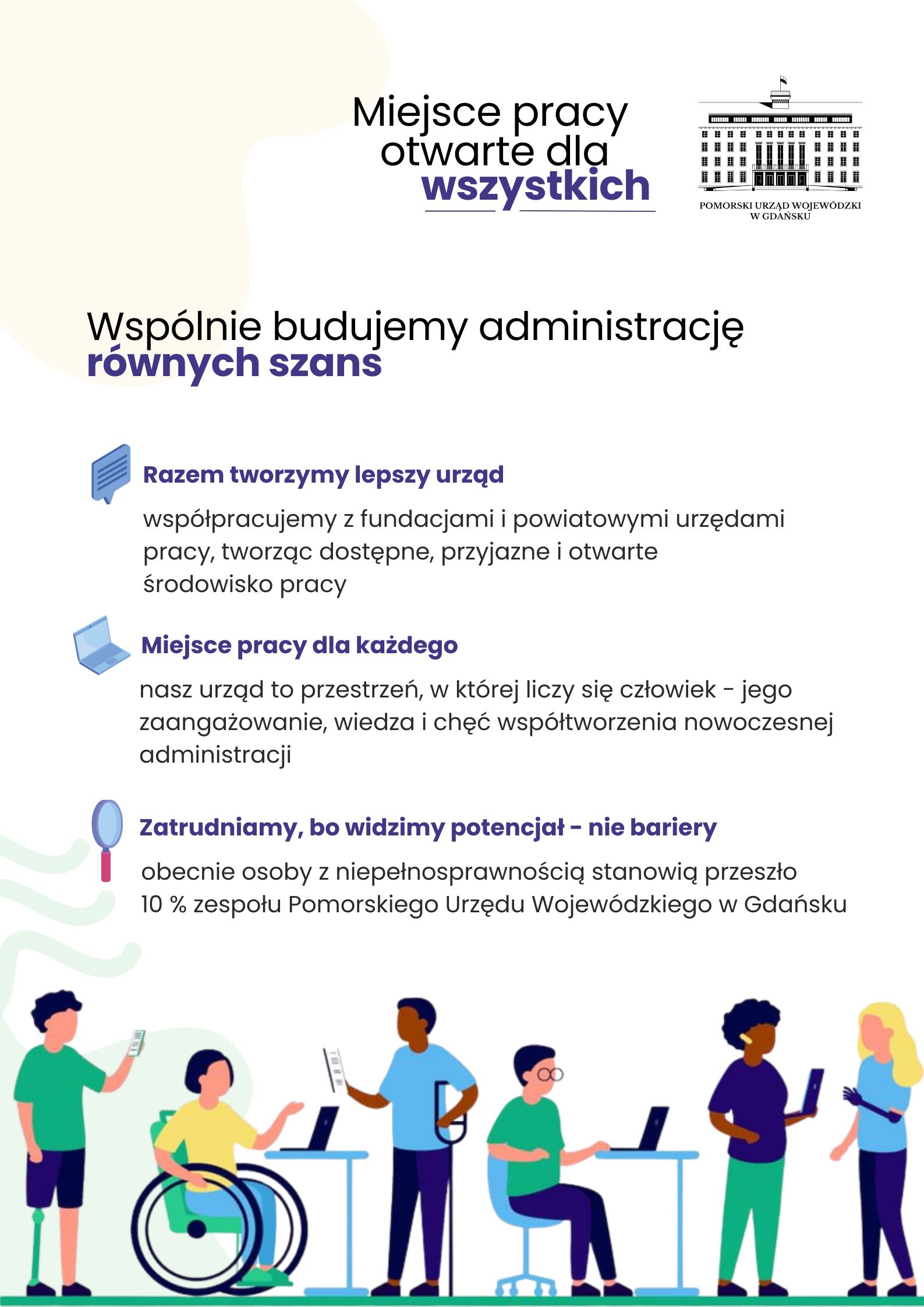 plakat dot. zatrudnienia osoób z niepełnosprawnościami