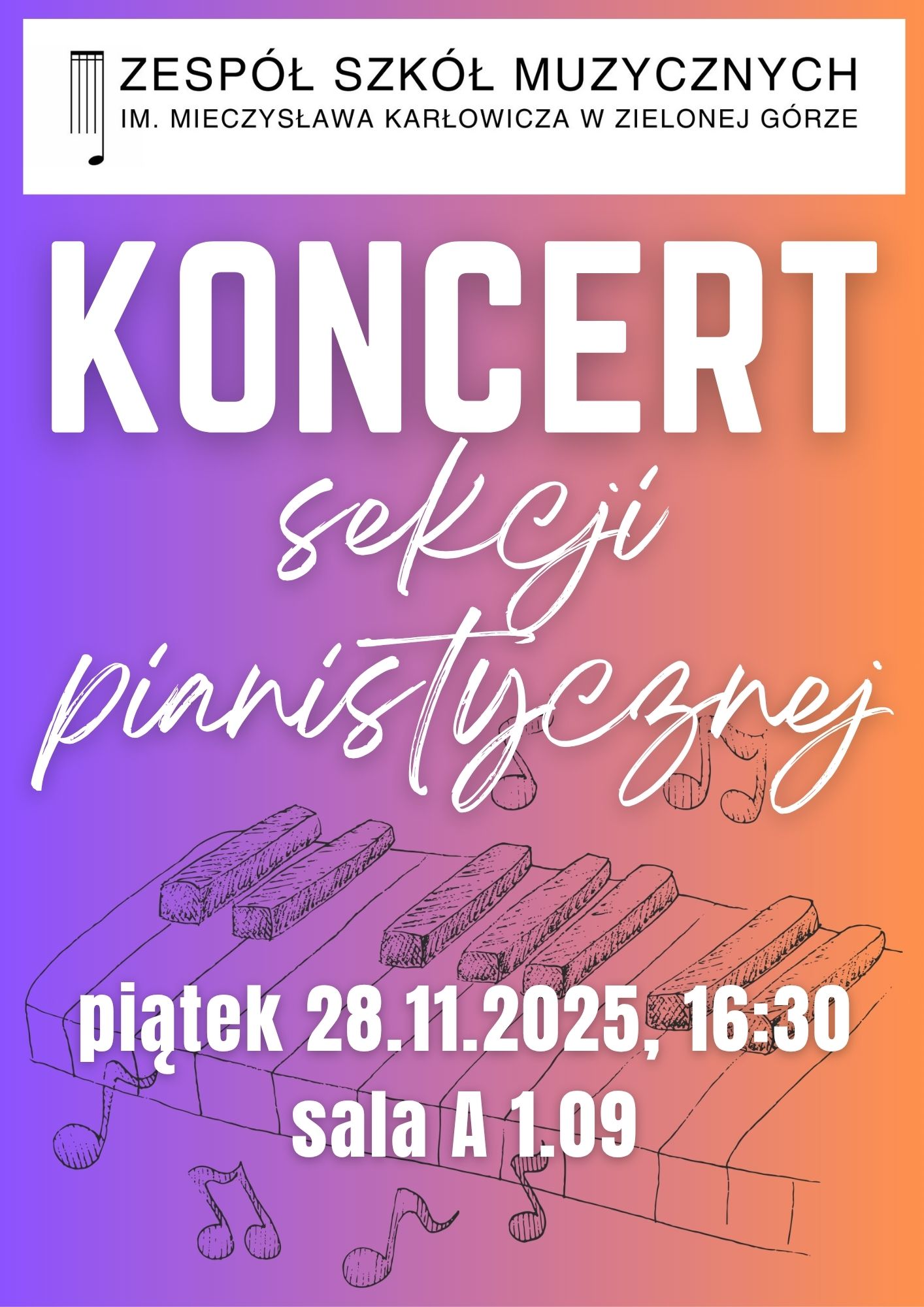koncert sekcji pianistycznej 28.11.2025