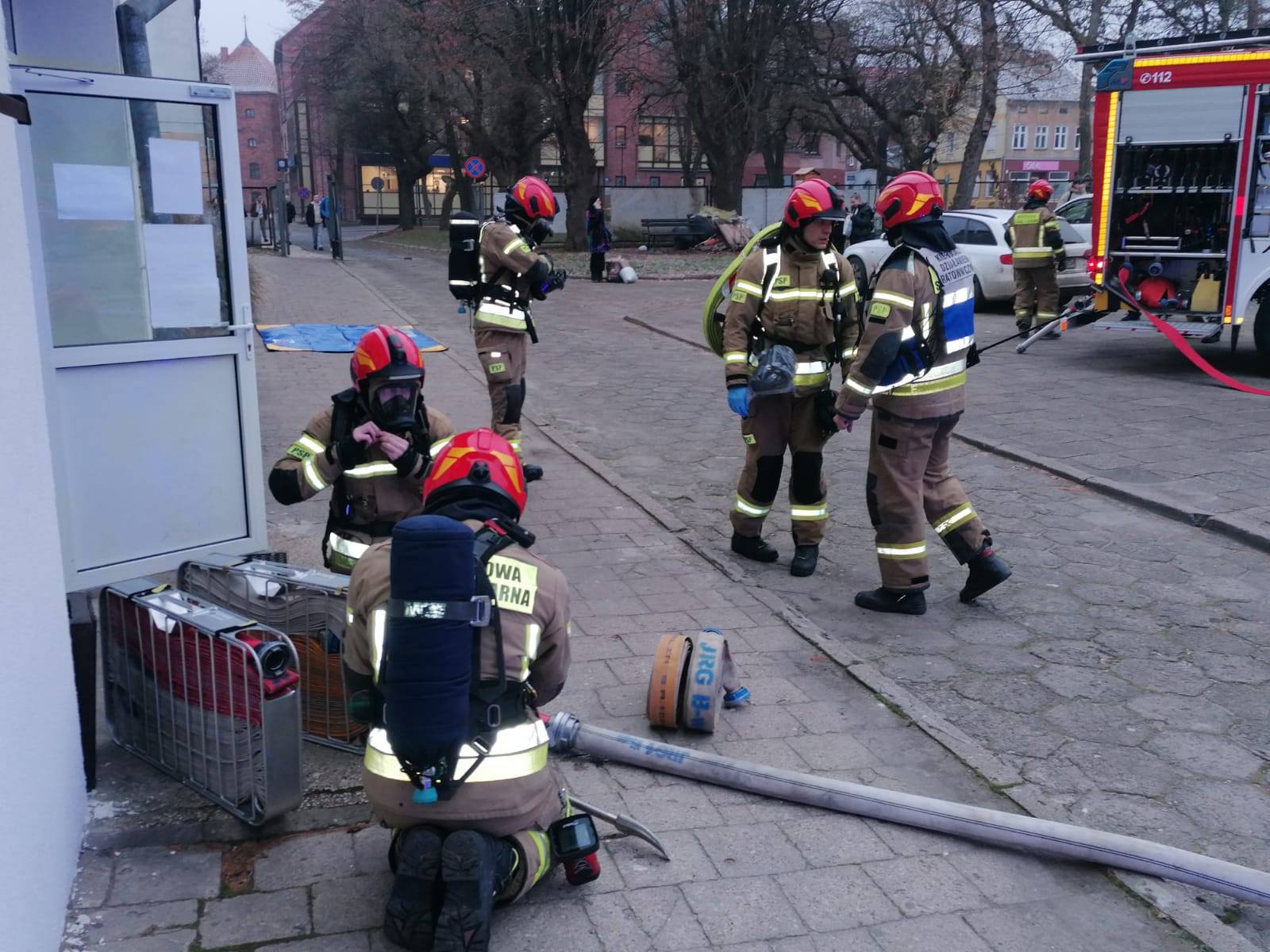 Ćwiczenia ppoż. w Zespole Szkół Zawodowych w Braniewie