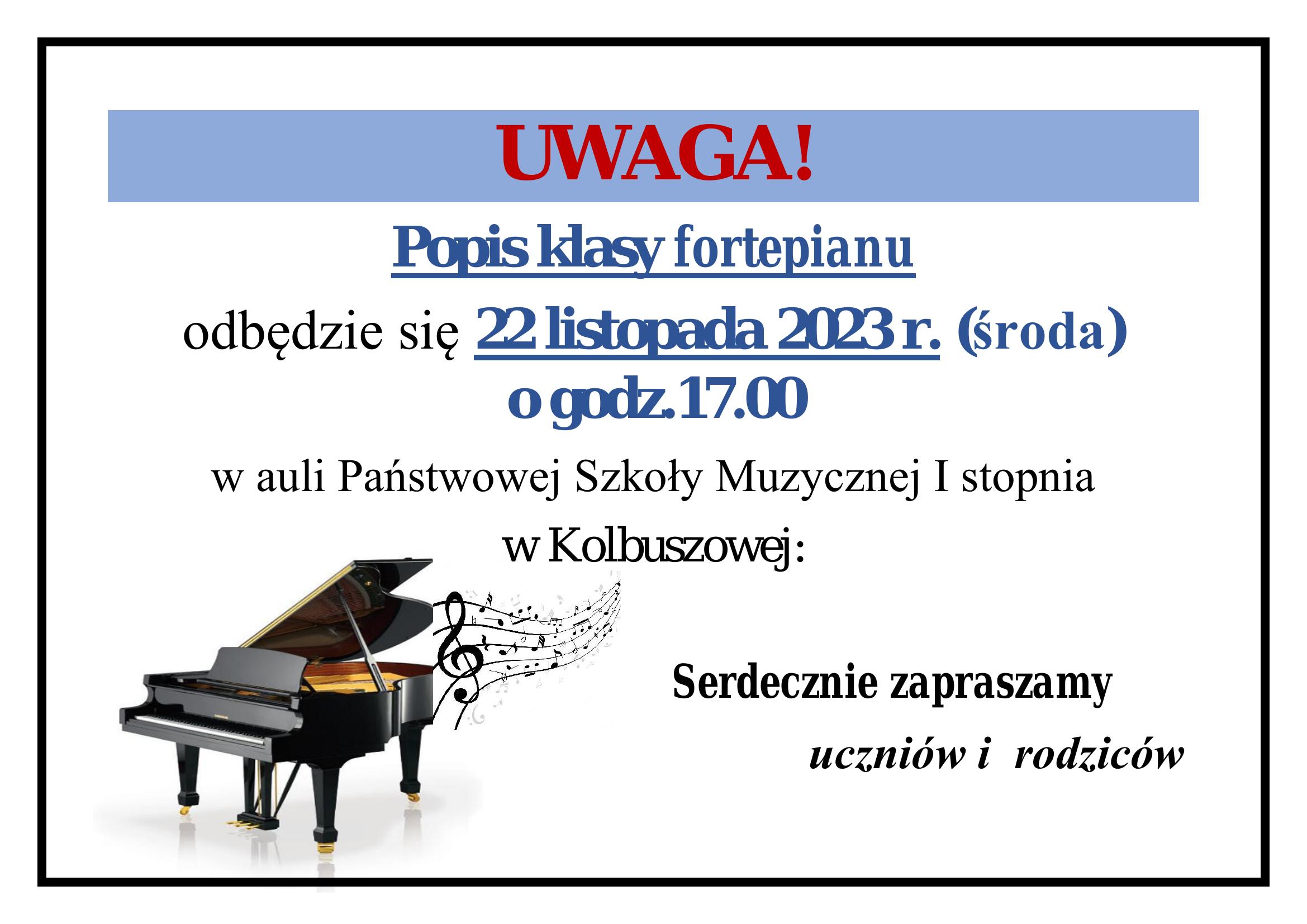 Popis klasy fortepianu