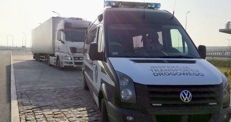 Ciężarówkę zatrzymał patrol ITD z Leszna na ekspresowej „piątce”. 