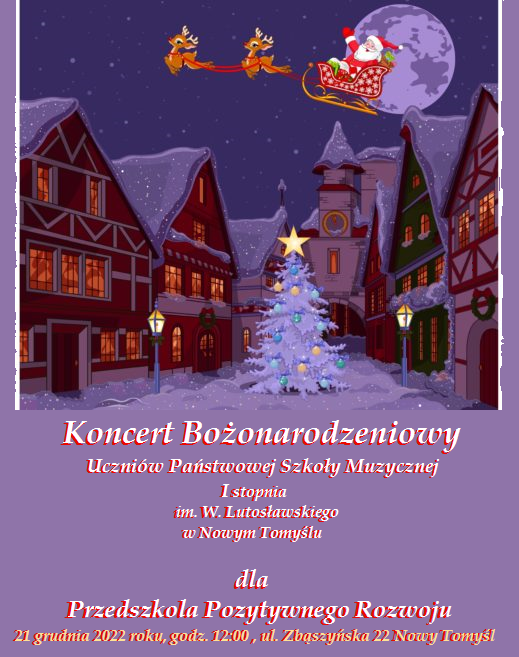 Plakat dot. Koncert dla Przedszkola Pozytywnego Rozwoju