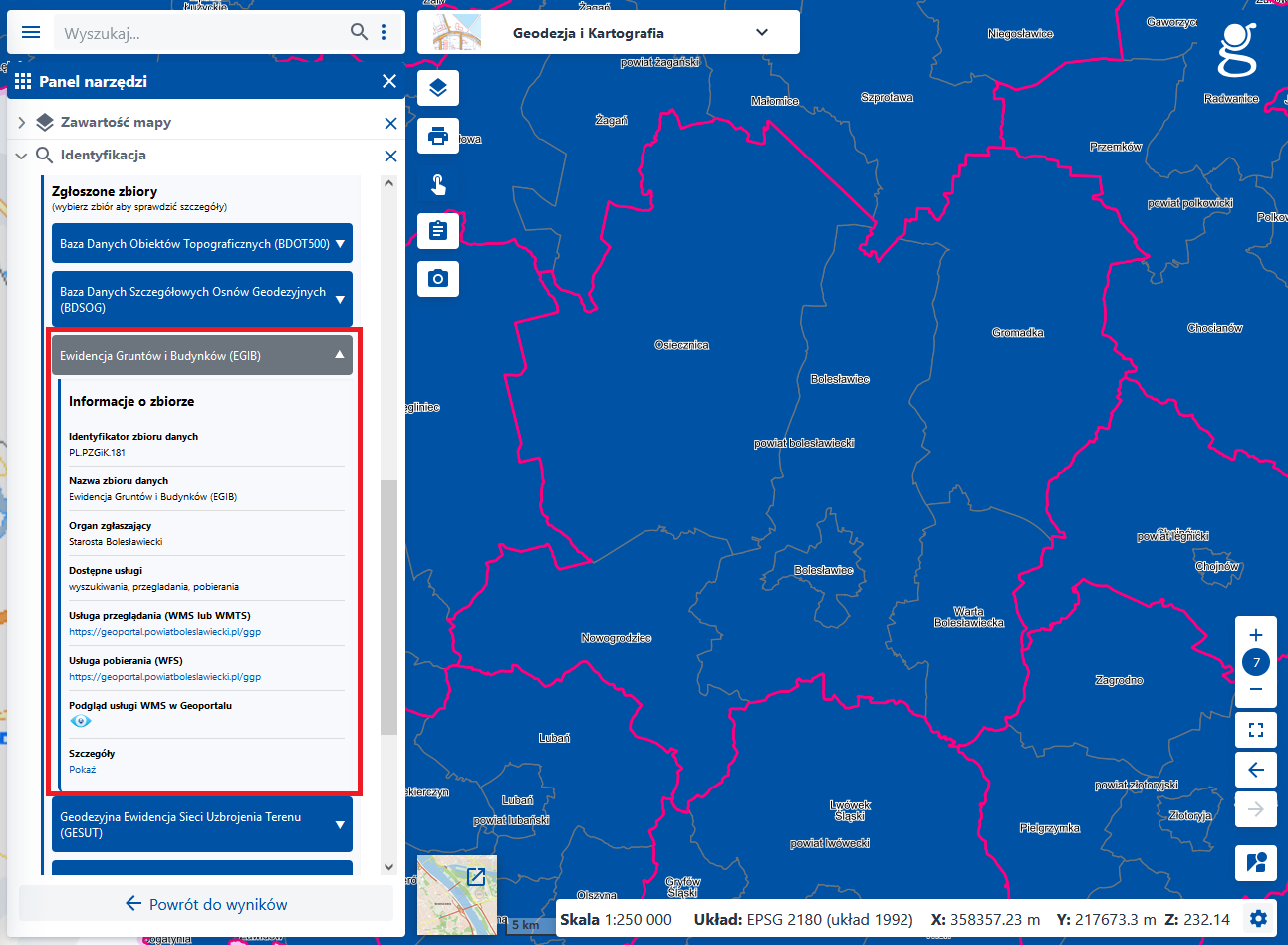 Informacje o danym zbiorze.