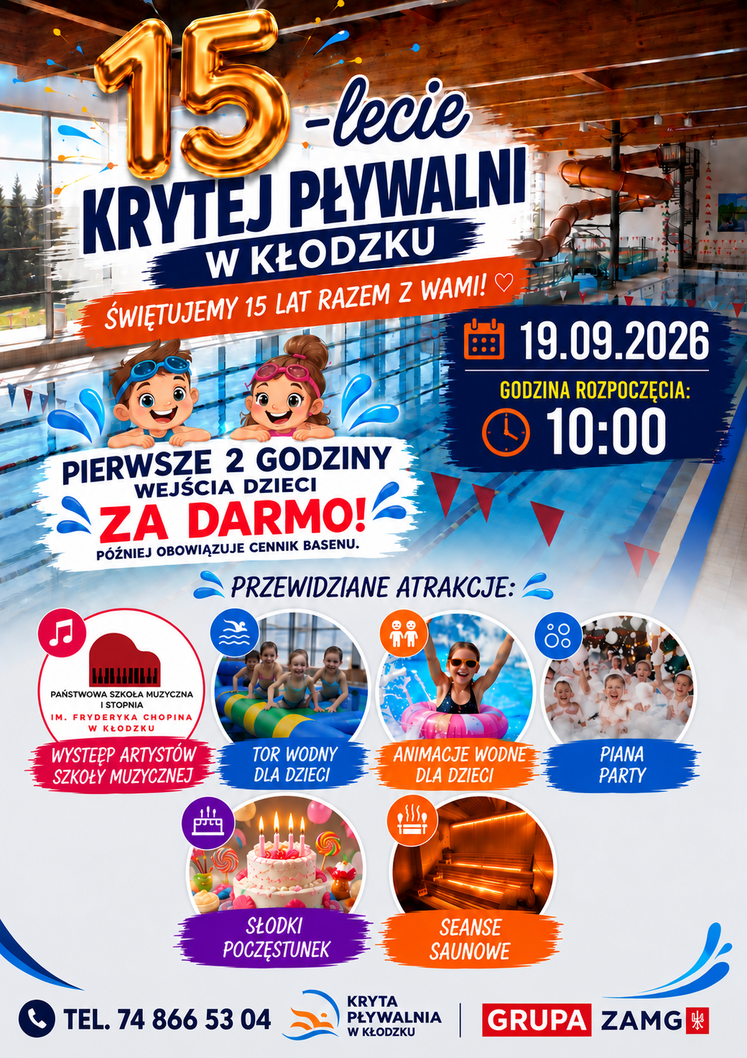 15-lecie krytej pływalni w Kłodzku - 19 września 2026
