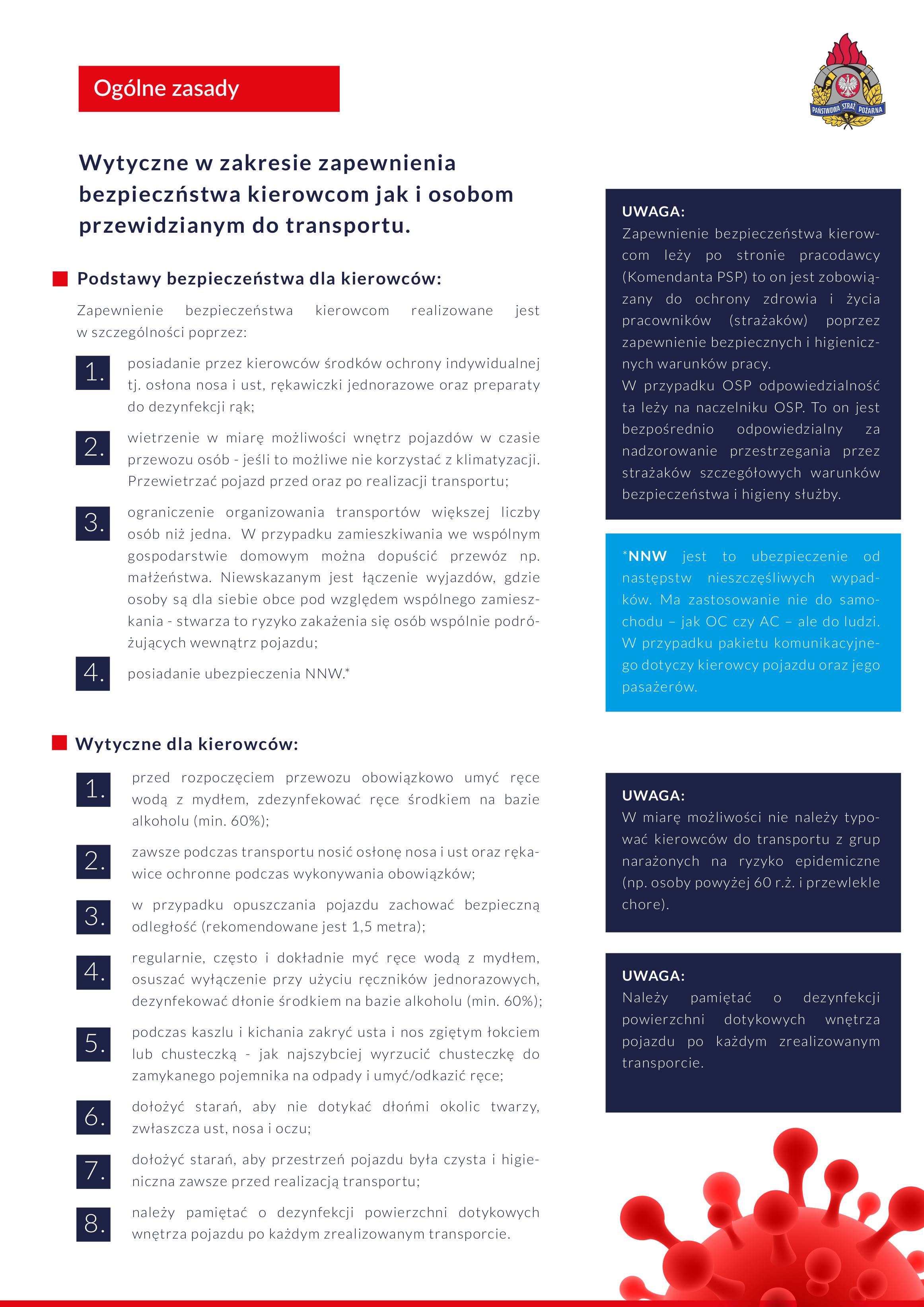 Wytyczne w zakresie transportu pacjentów do punktów szczepień jak i personelu medycznego do pacjentów.