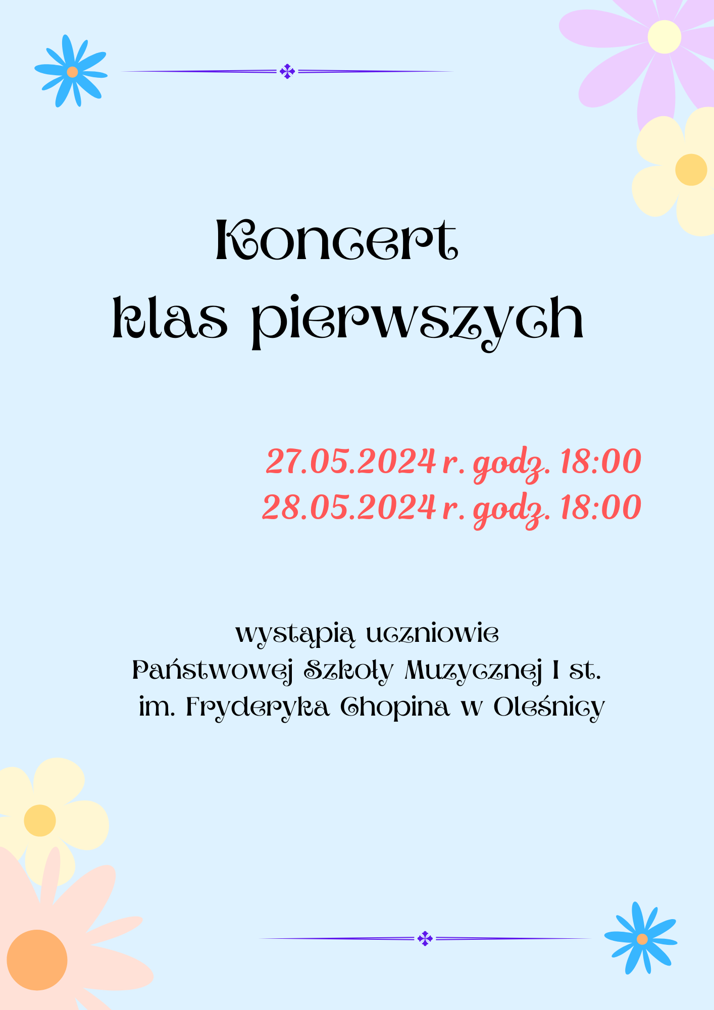 koncert klas pierwszych