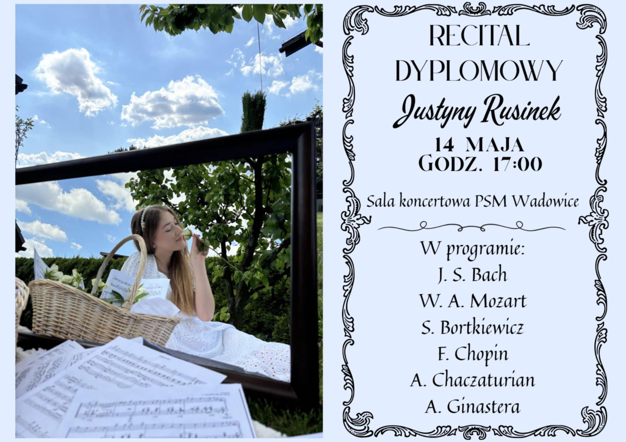 Recital dyplomowy - Justyna Rusinek 14.05.2025