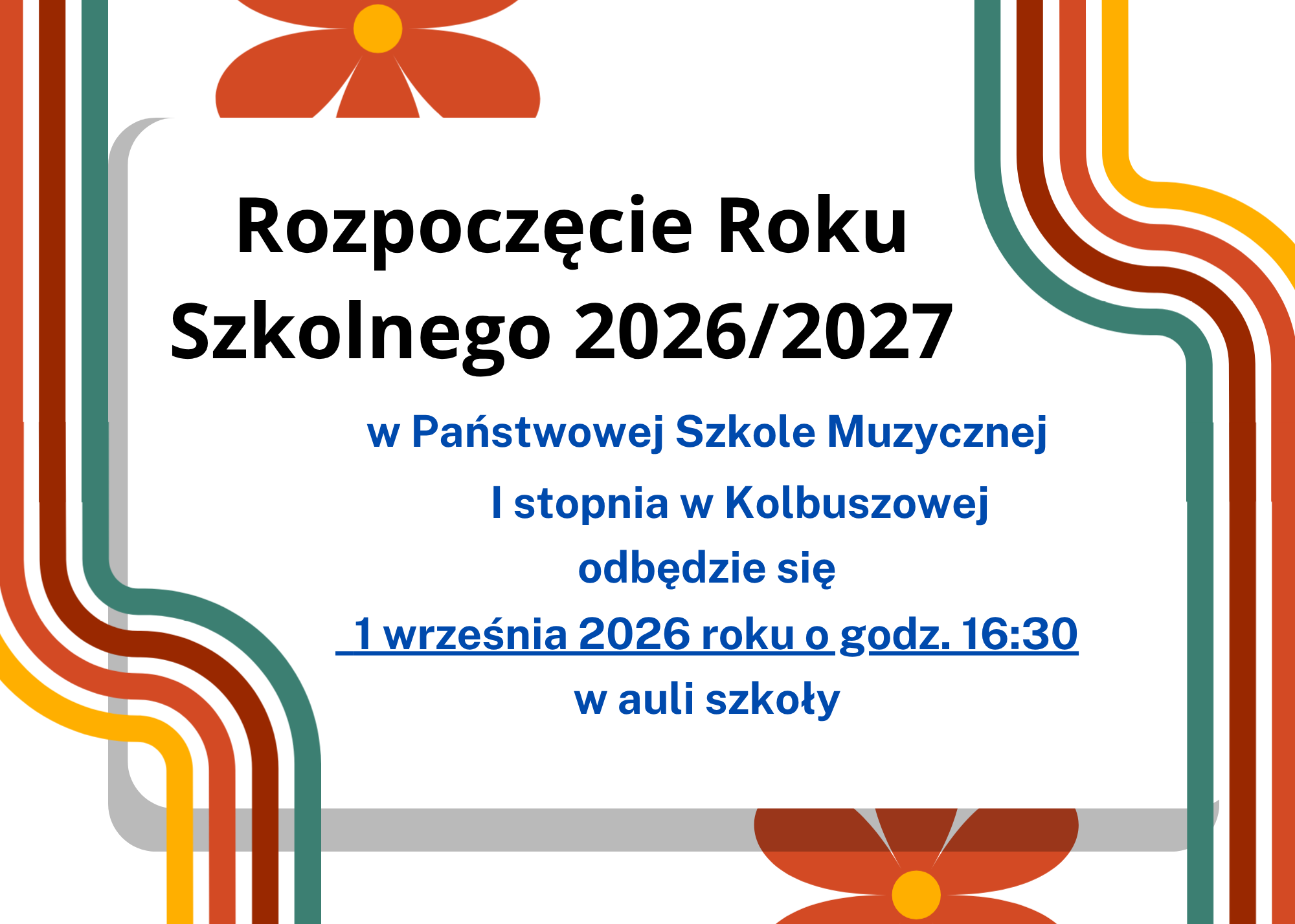 Rozpoczęcie roku szkolnego 2026/2027