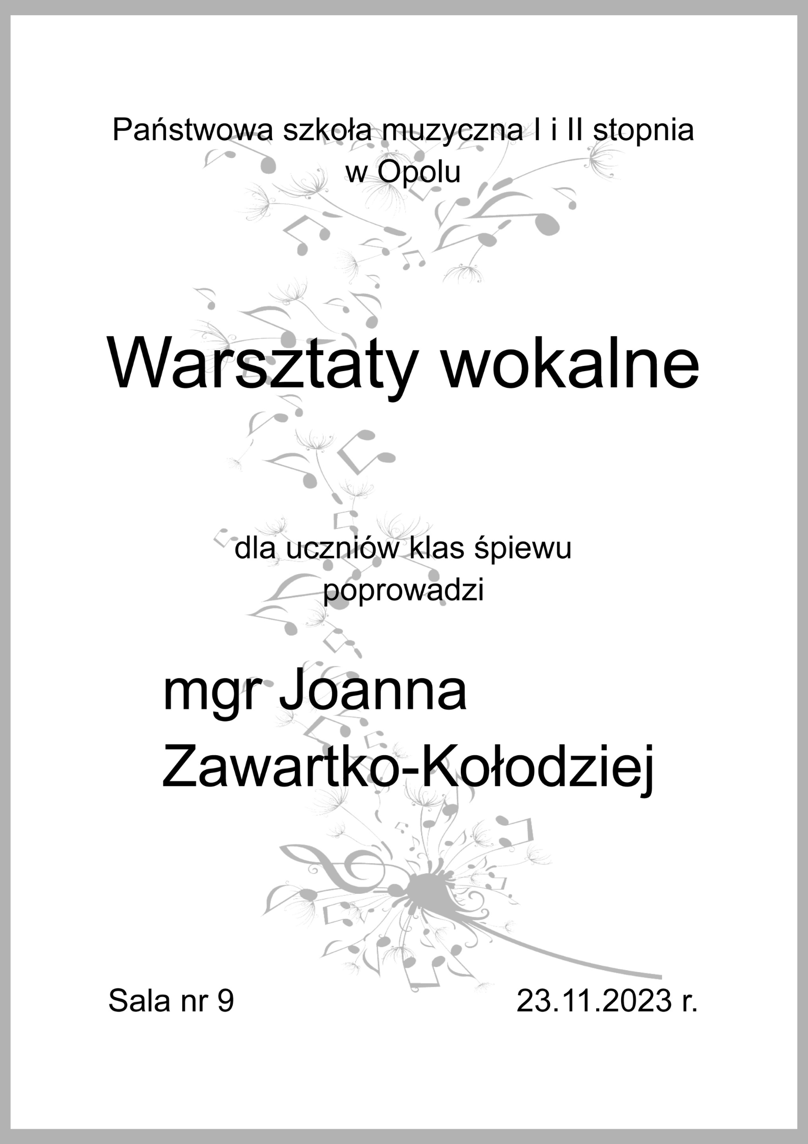 warsztaty wokalny