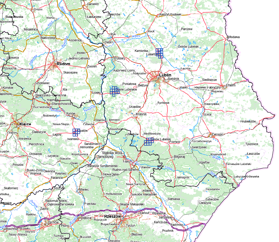 Ilustracja przedstawia zrzut ekranu z zasięgiem nowo przyjętych danych