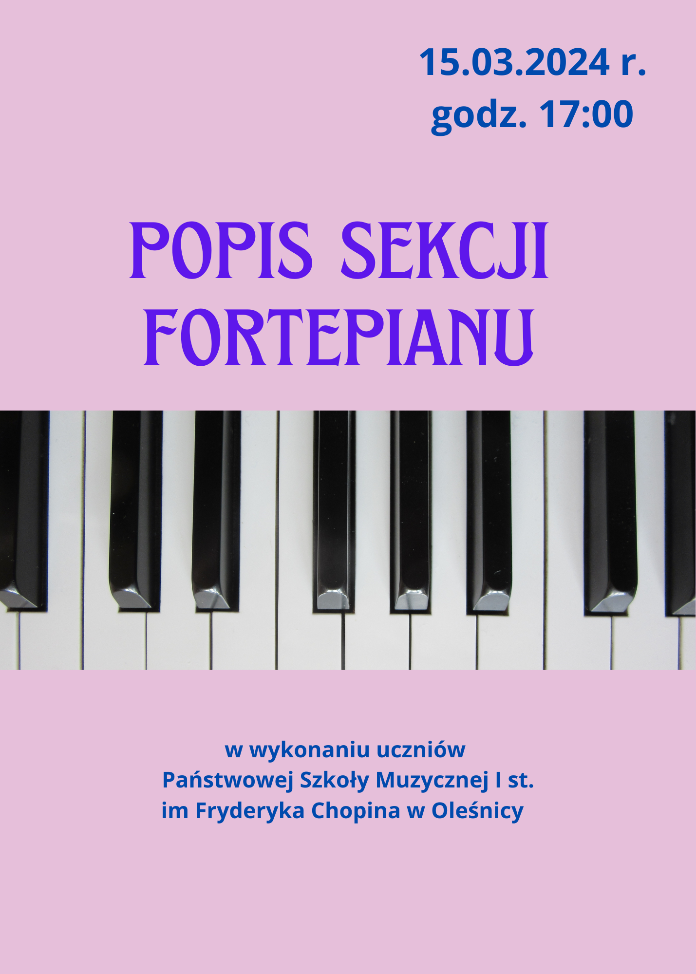 koncert sekcji fortepianu