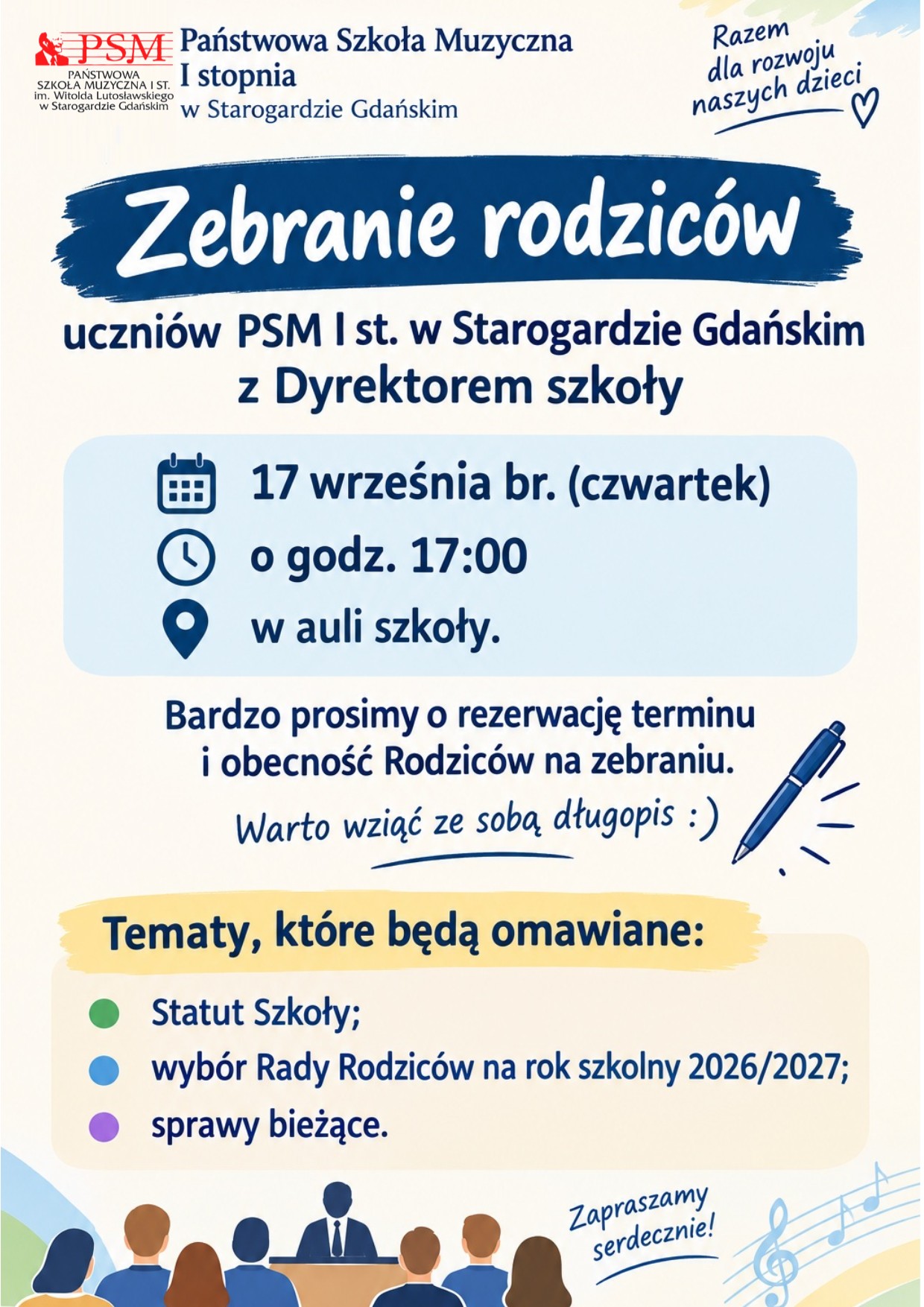 Plakat spotkanie z dyrektorem
