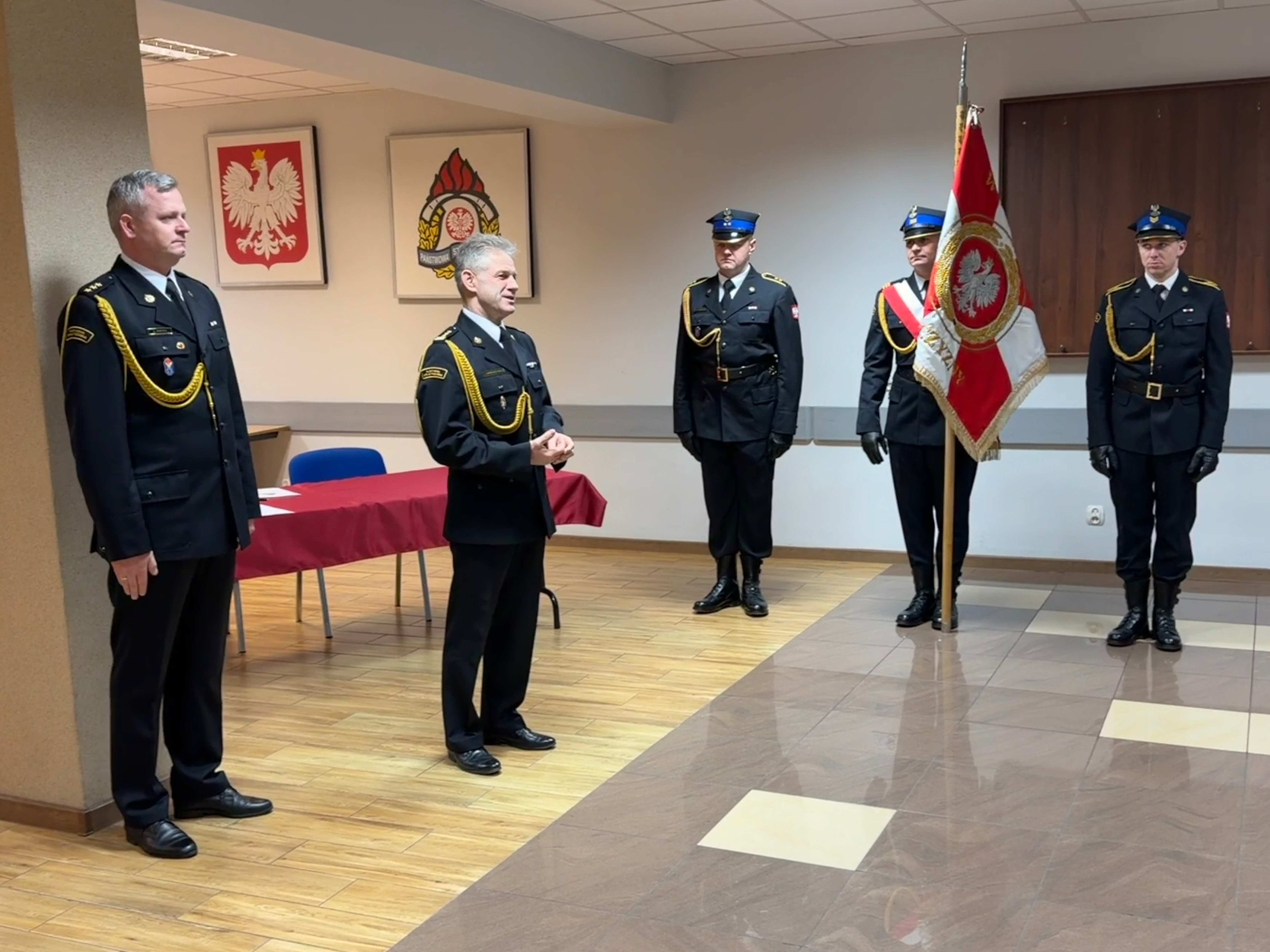 Uroczysta Zbi rka W Komendzie Powiatowej PSP W M awie Komenda 