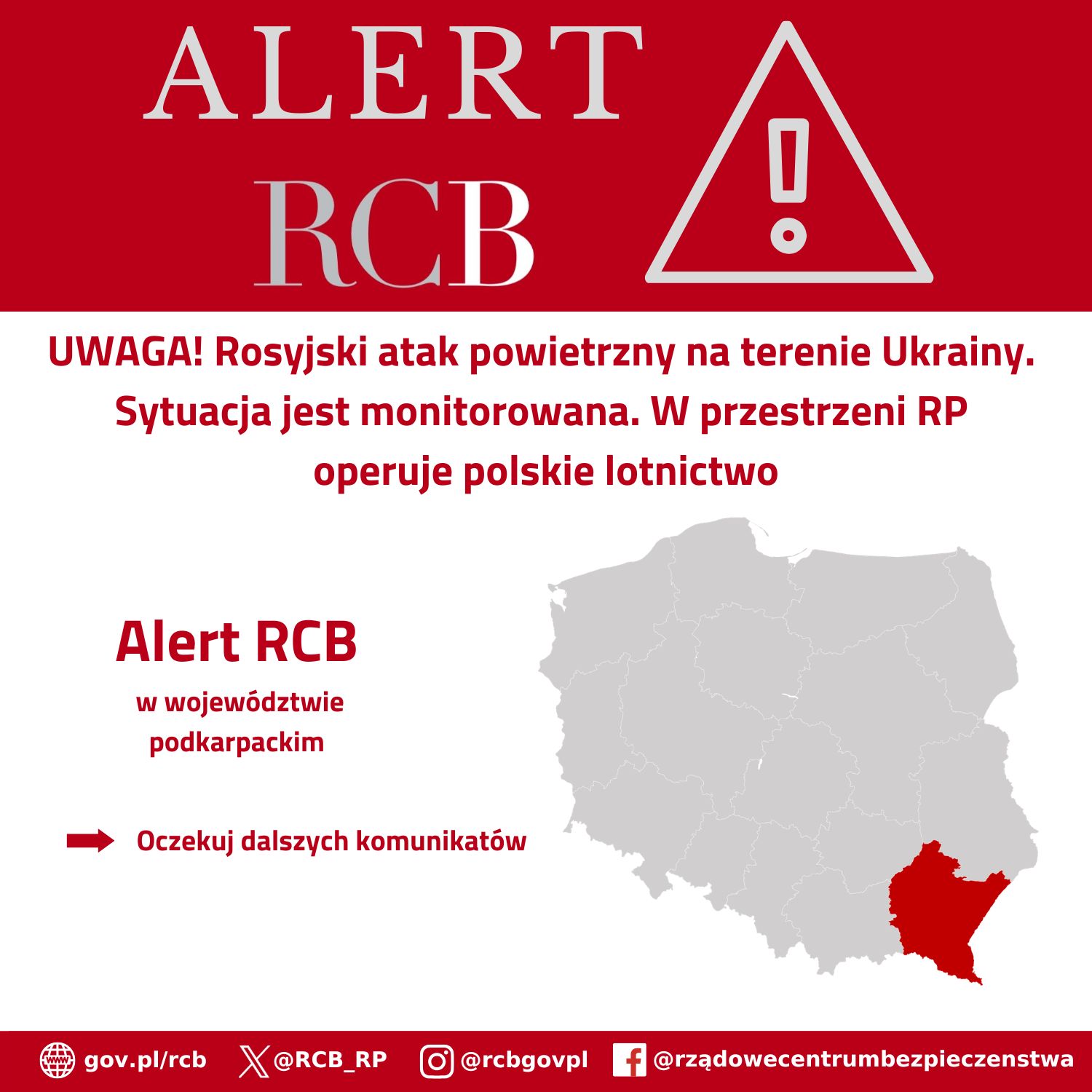 Alert RCB - pdokarpacie