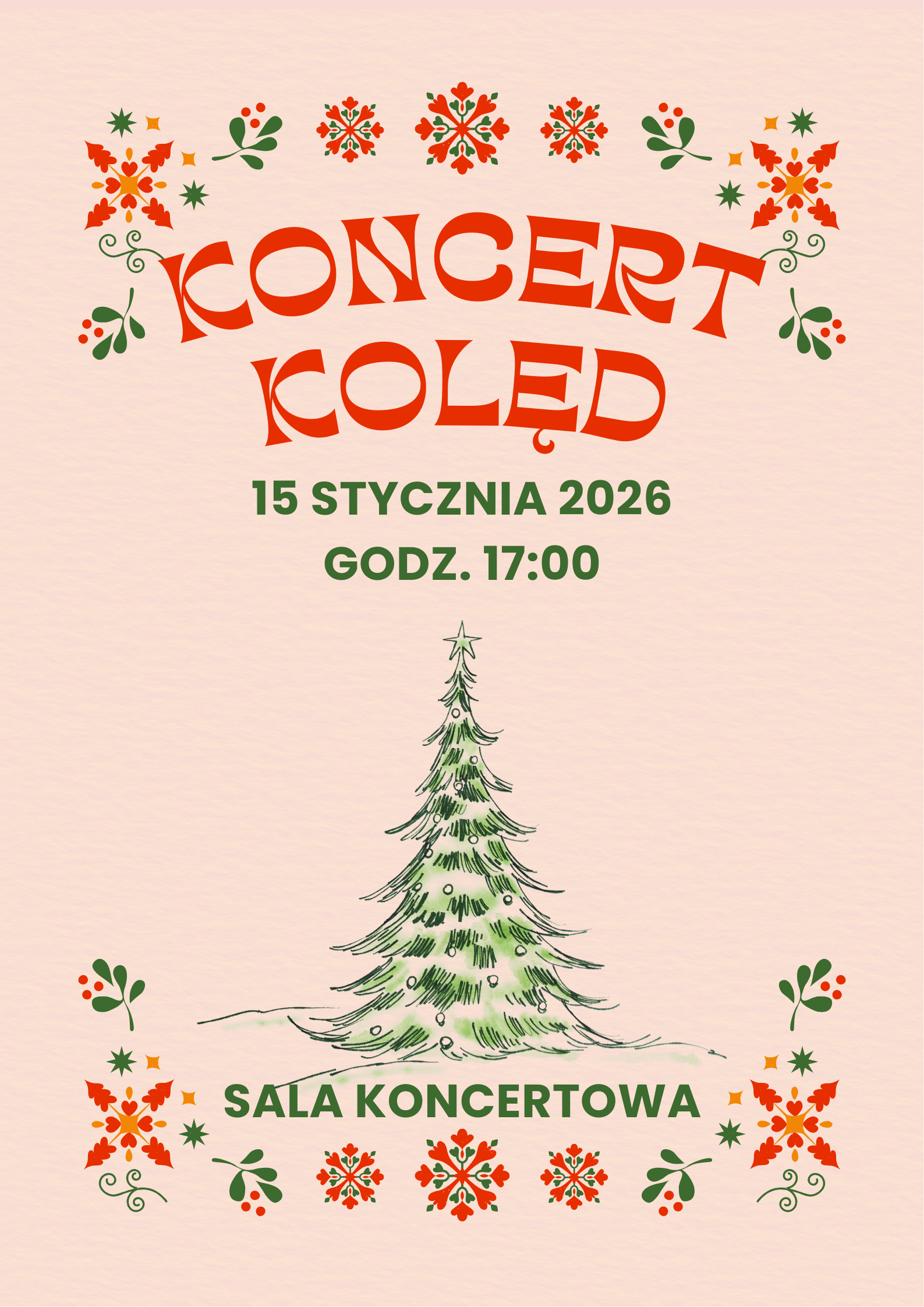 Afisz na Koncert Kolęd