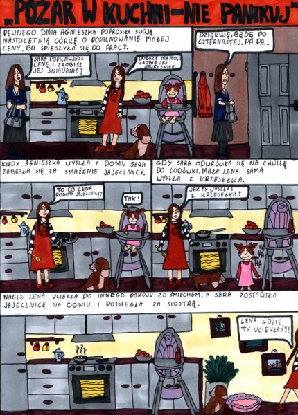 Konkurs na komiks dla uczniów klas 1-8 – 2 miejsce – Laura Sadowska, klasa VII A, SP w Małej Nieszawce, opiekun Izabela Chyb