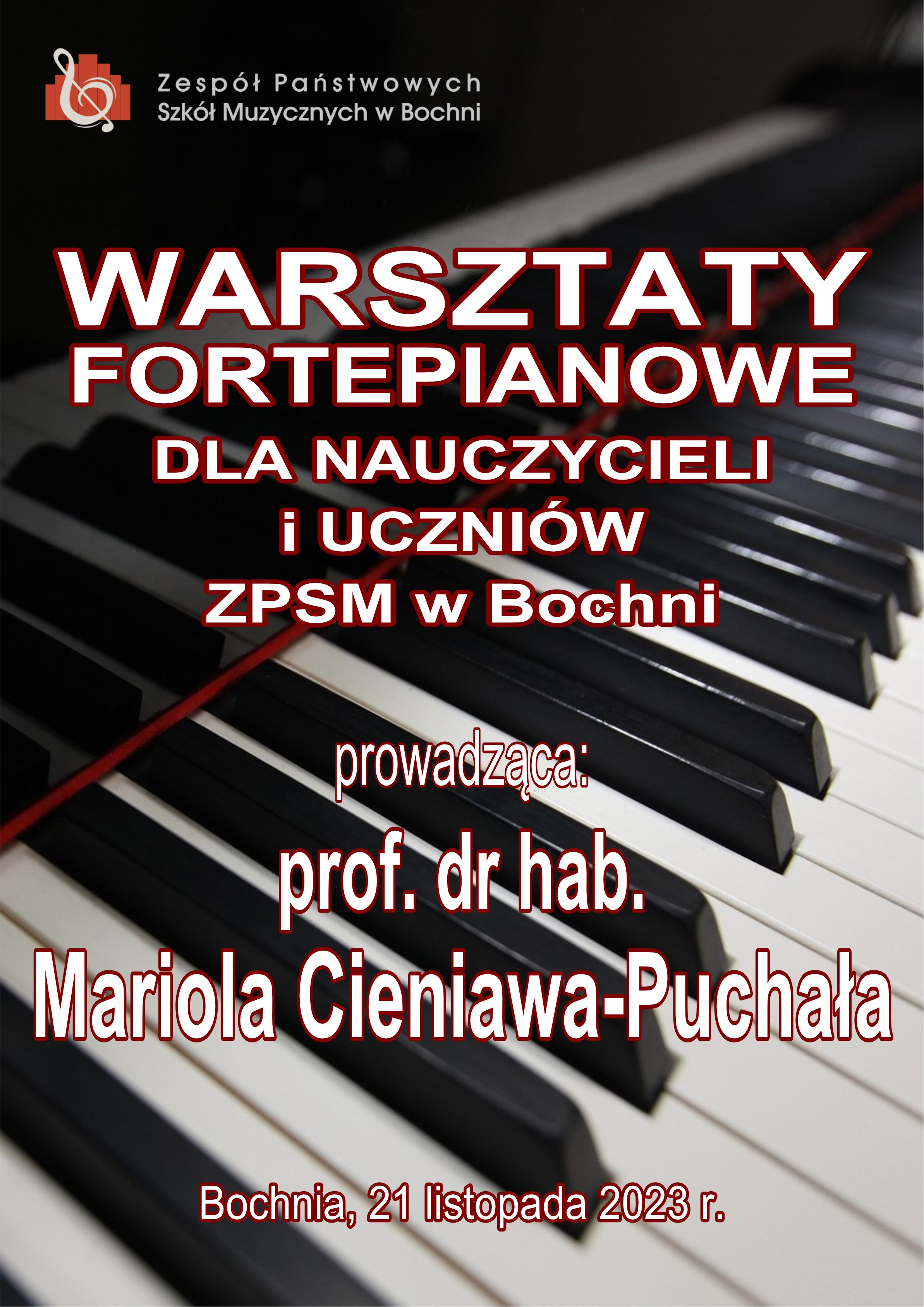 Warsztaty fortepianowe z panią prof. dr hab. Mariolą Cieniawa - Puchała