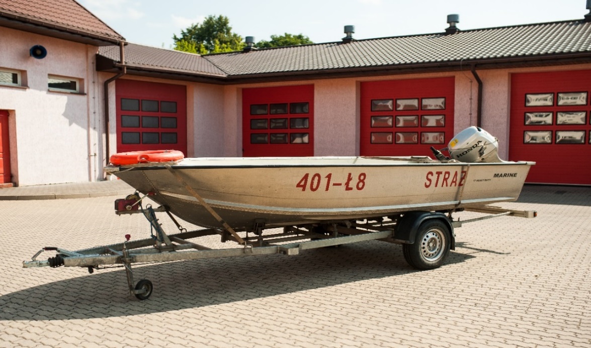 Łódź śrubowa Marine z KP PSP w Augustowie 