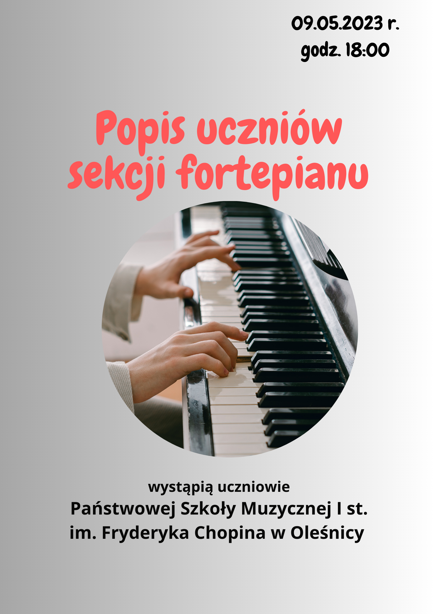 popis uczniów sekcji fortepianu