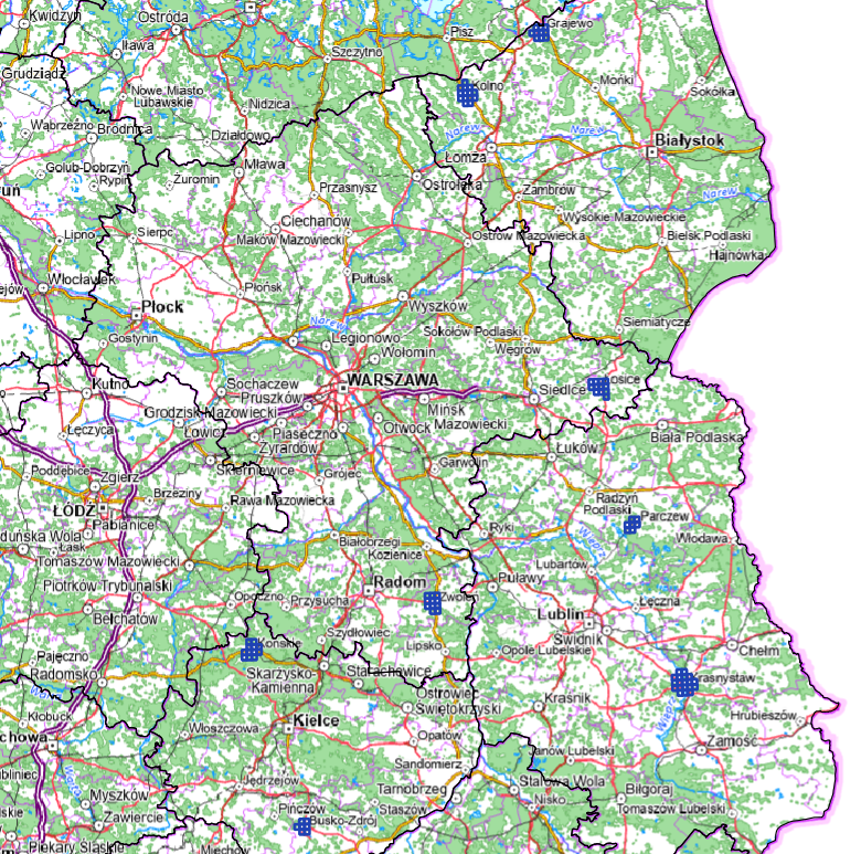 Ilustracja przedstawia zrzut ekranu z zasięgiem nowo przyjętych danych