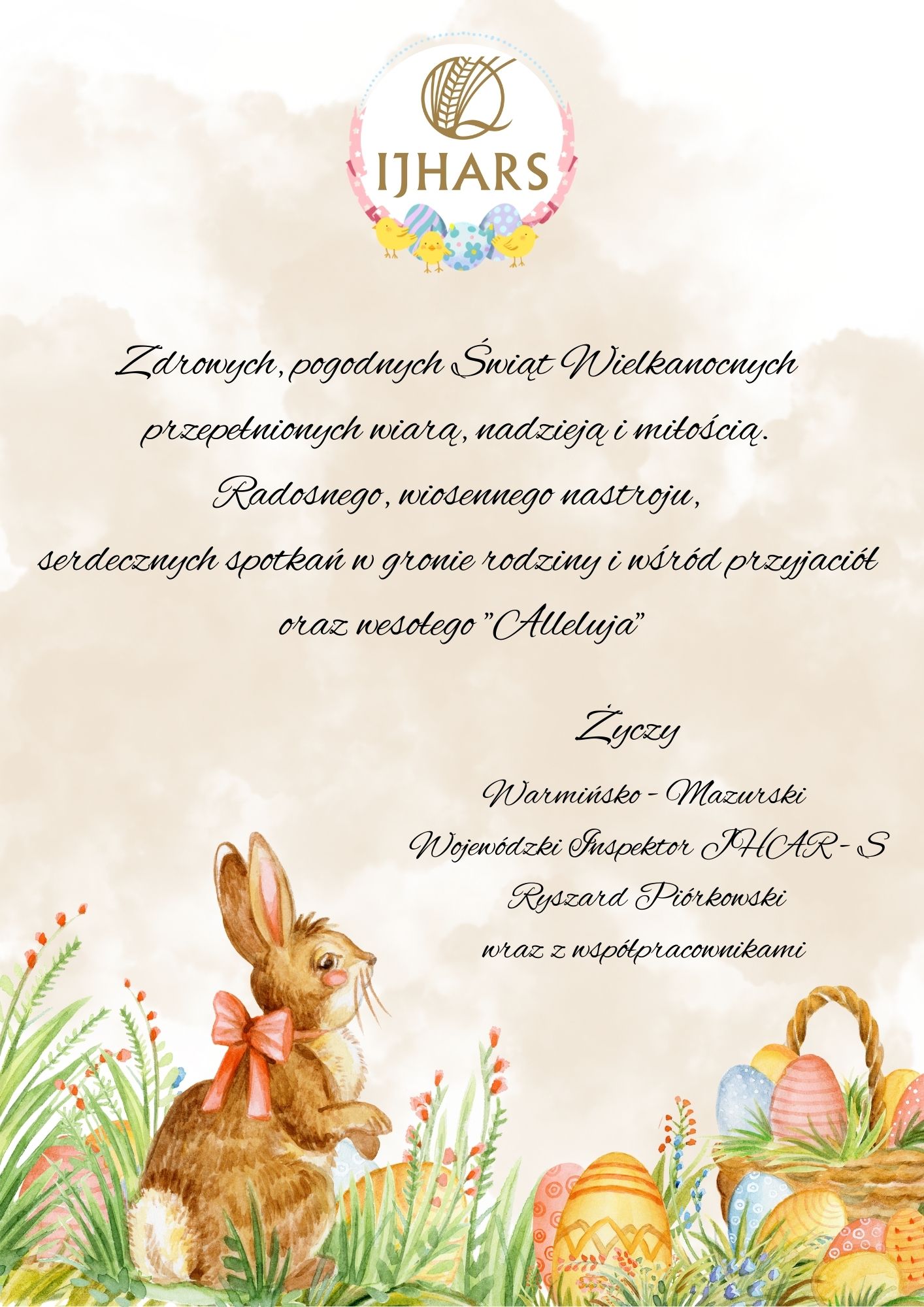 Kartka z życzeniami Wielkanocnymi