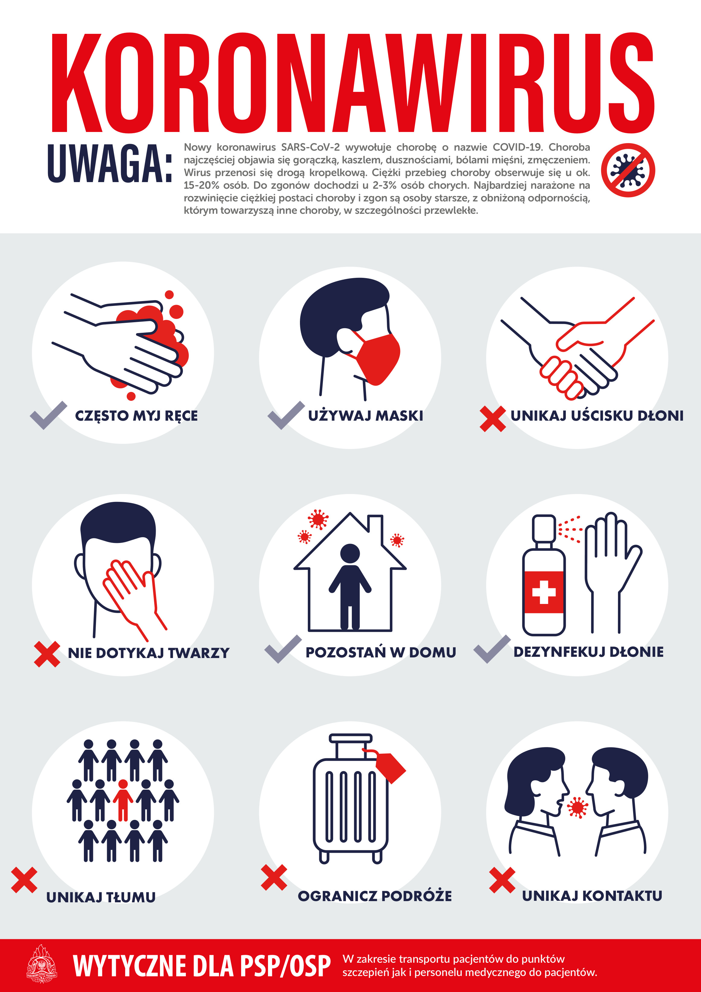 Wytyczne w zakresie transportu pacjentów do punktów szczepień jak i personelu medycznego do pacjentów.