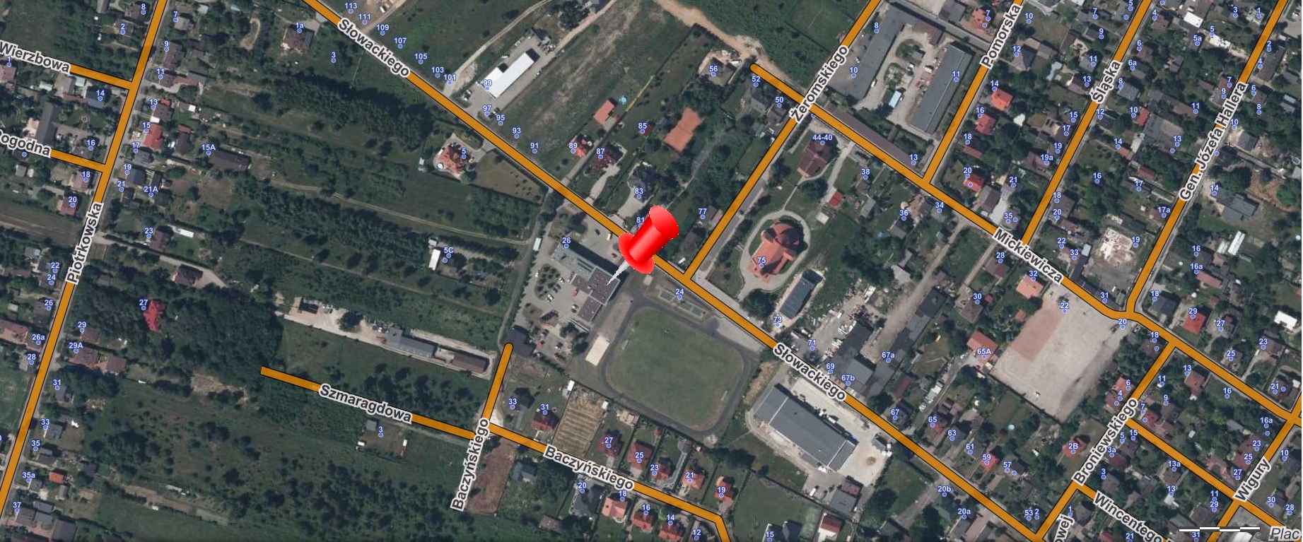 Mapa dojazdu KP PSP Koluszki