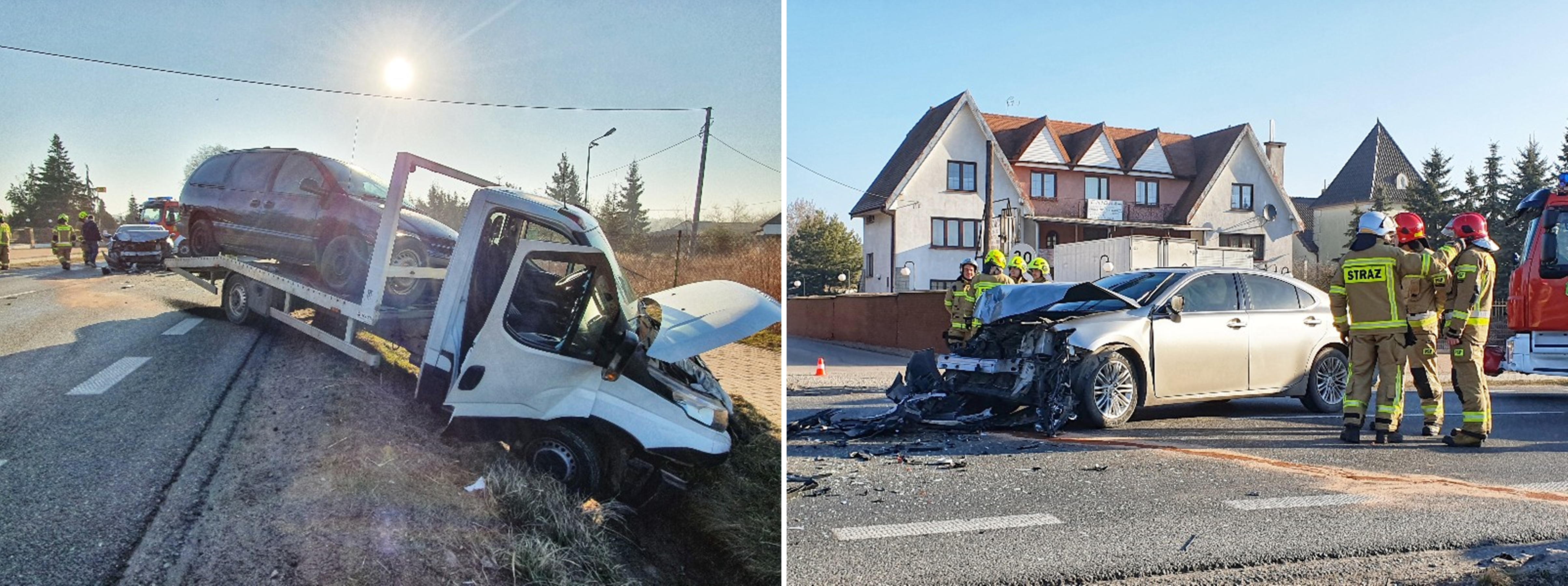 Wypadek drogowy w Gręzowie.