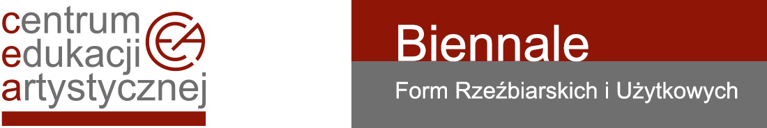 Logo Centrum Edukacji Artystycznej i logotyp Ogólnopolskiego Biennale Form Rzeźbiarskich i Użytkowych