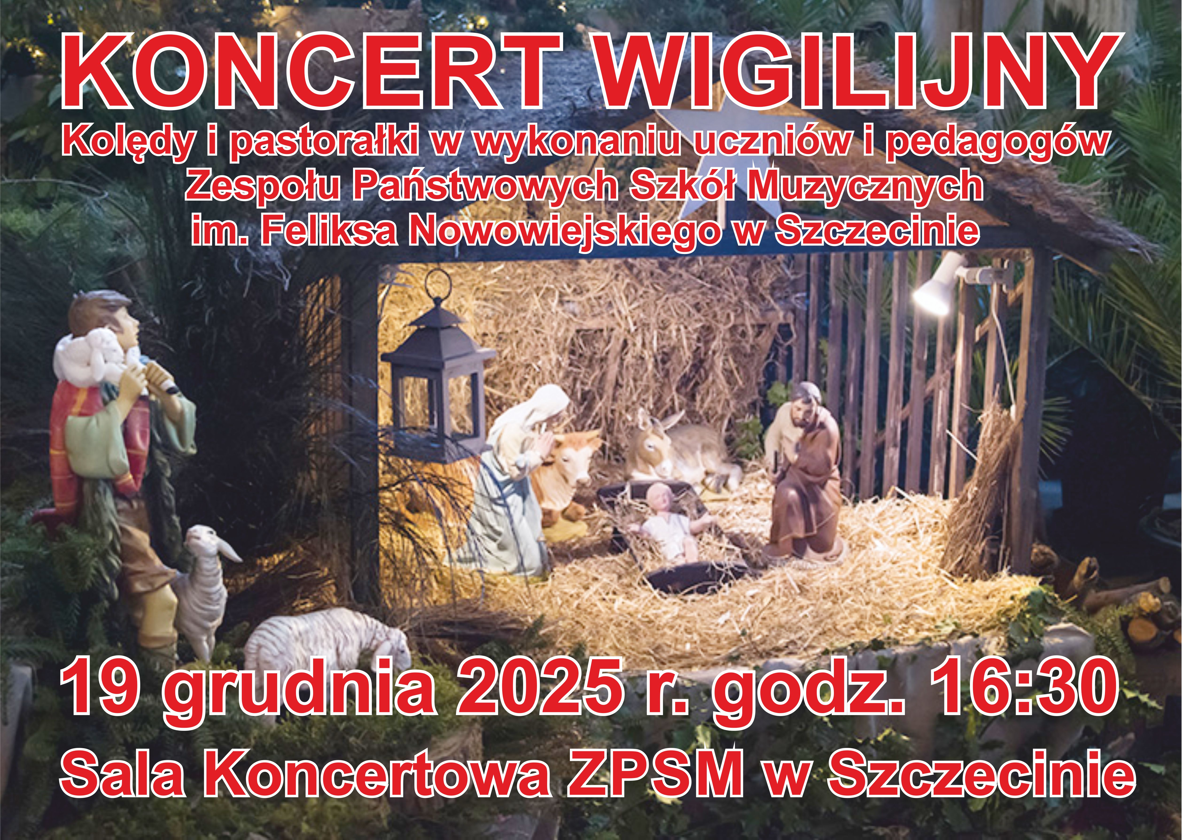 Plakat koncertu wigilijnego