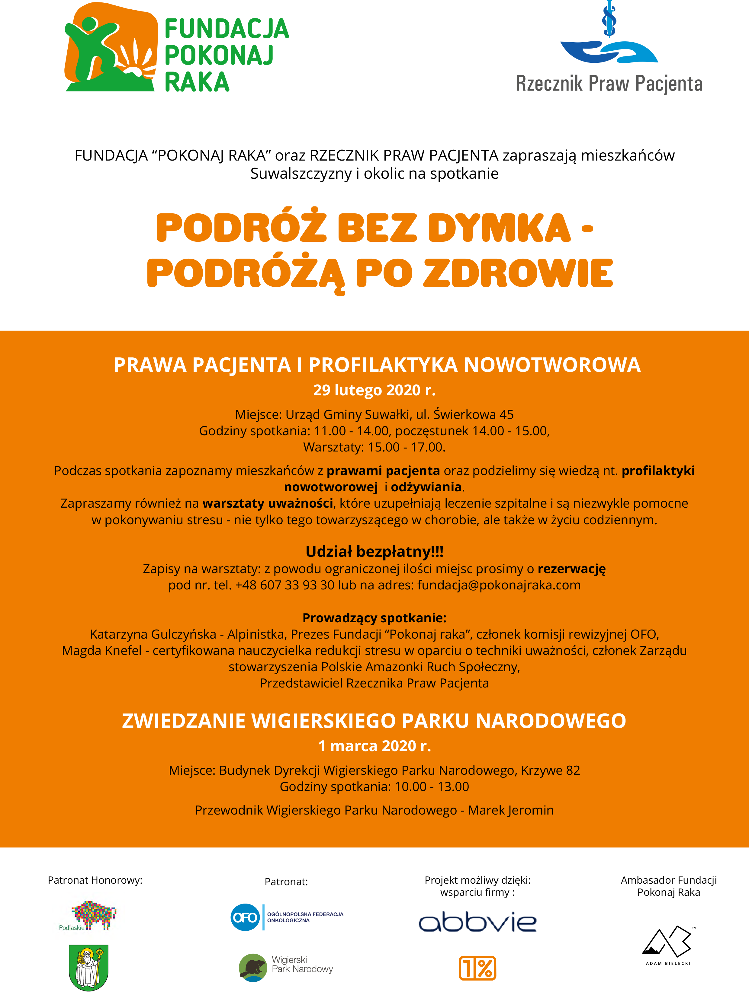 Plakat spotkania w Suwałkach