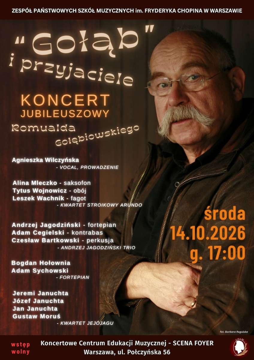 Afisz - Romuald Gołębiowski - koncert jubileuszowy - 14.10.2026