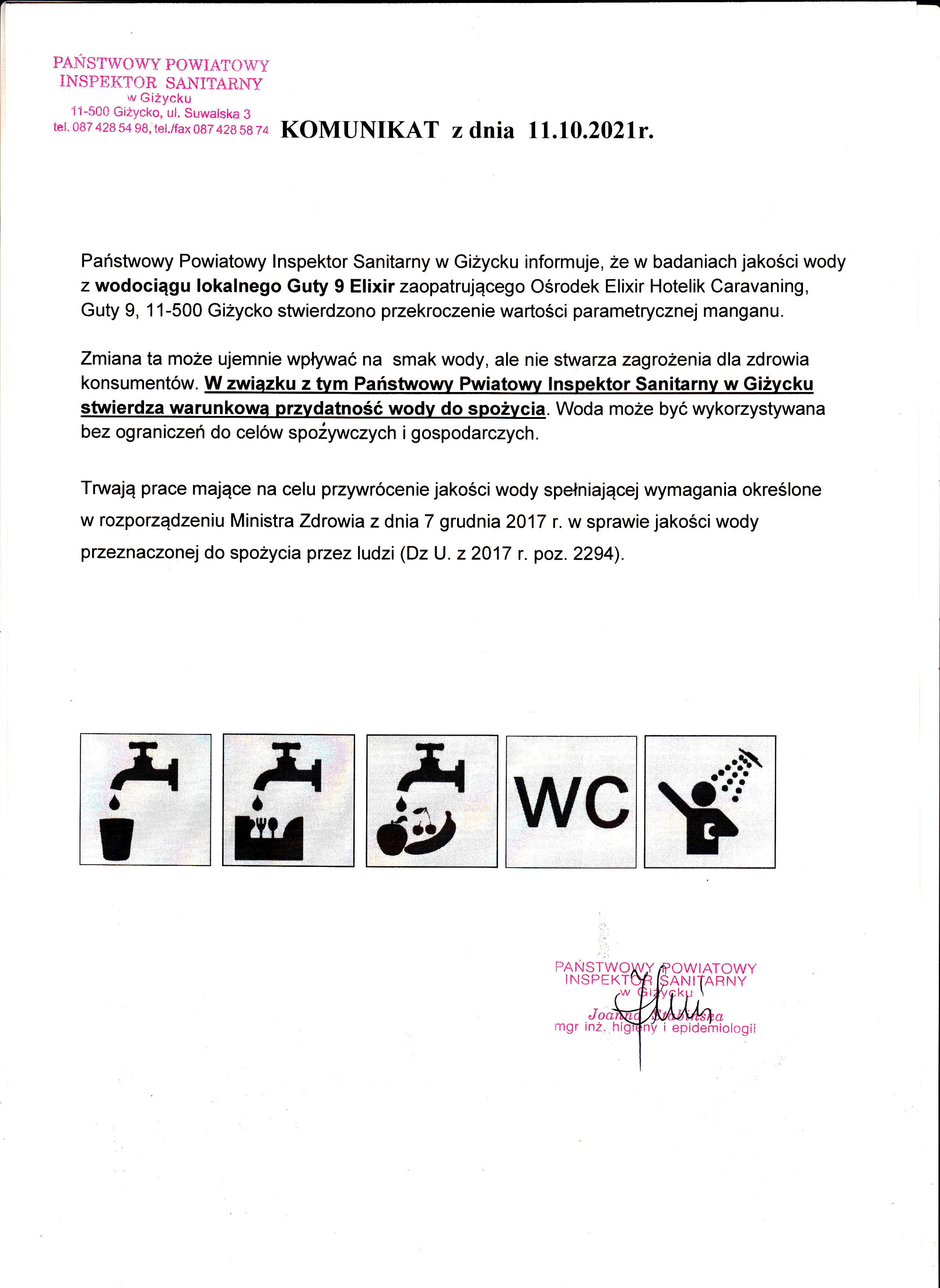 Komunikat z dnia 11.10.2021 r