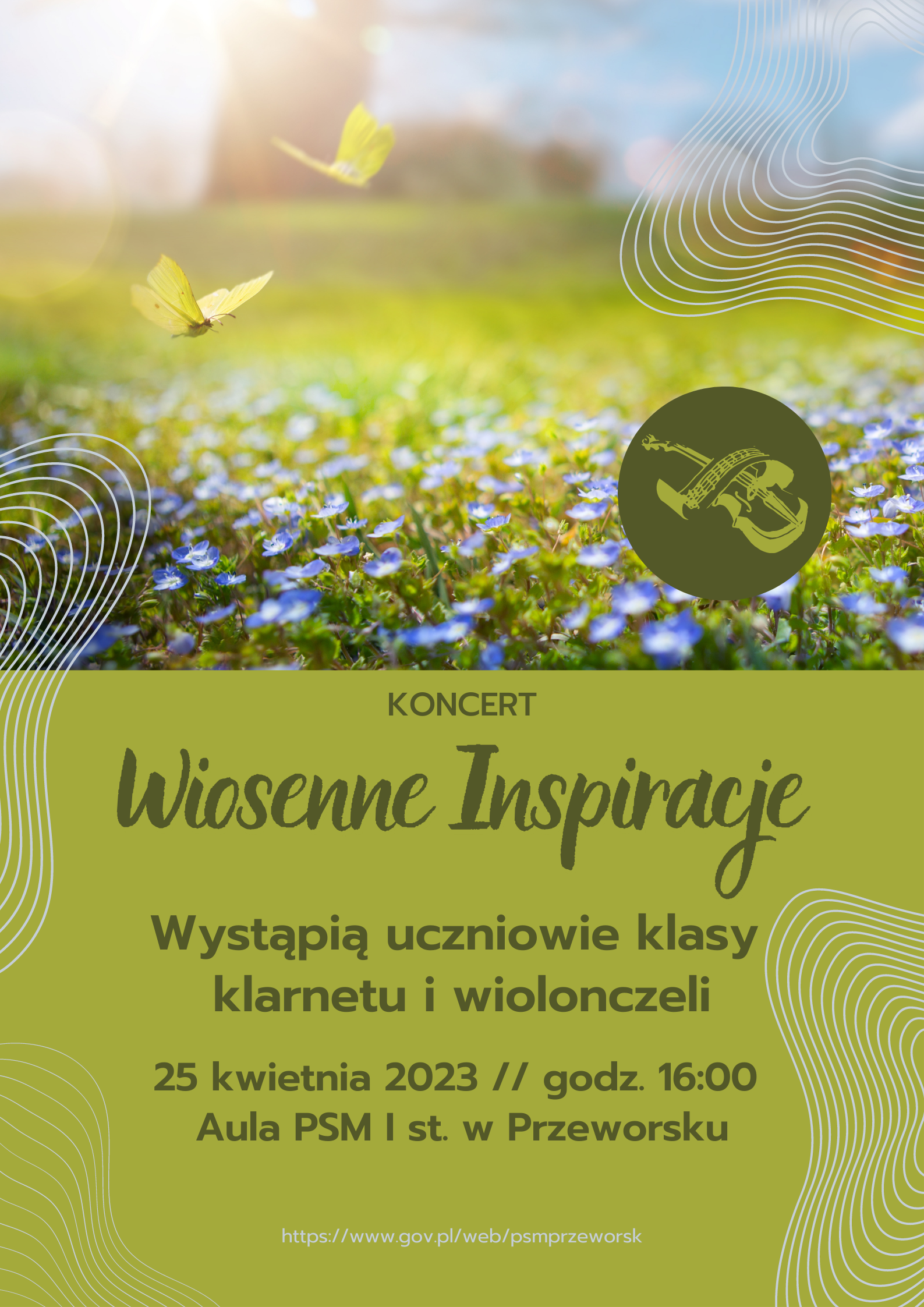 Koncert "Wiosenne Inspiracje" klasy klarnetu i wiolonczeli