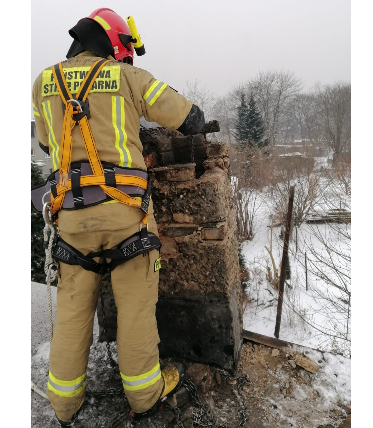 Pożar sadzy w kominie
