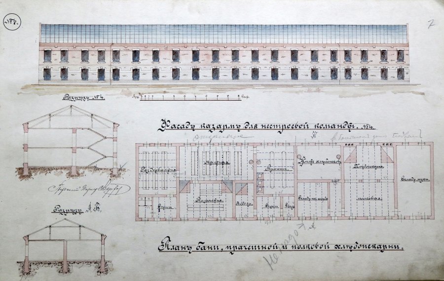 Plany koszar w 1909 roku