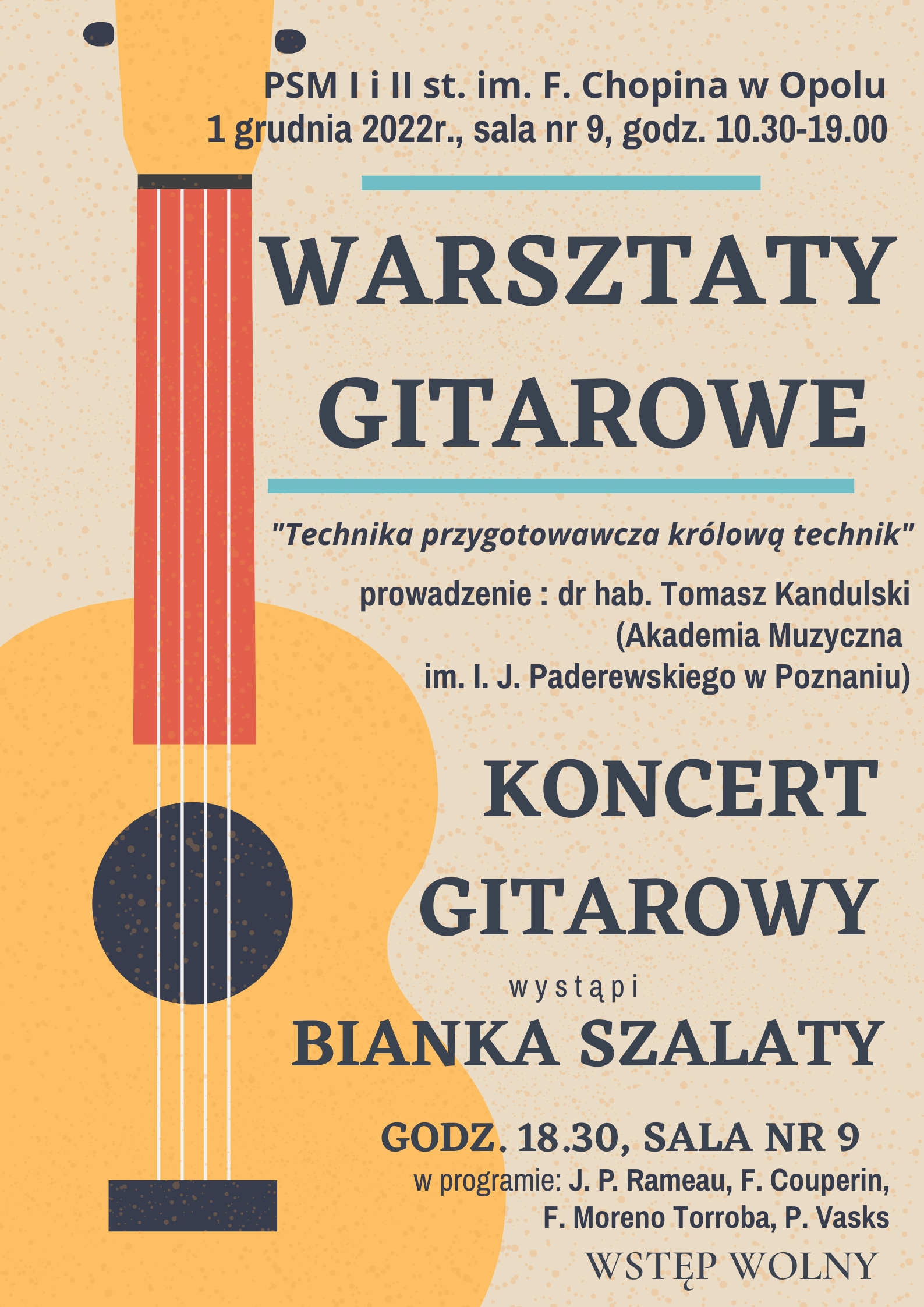 Plakat warsztattów gitarowych