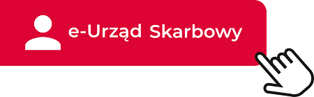 napis: e-Urząd Skarbowy, postać człowieka na czerwonym tle, dłoń klikająca w obrazek