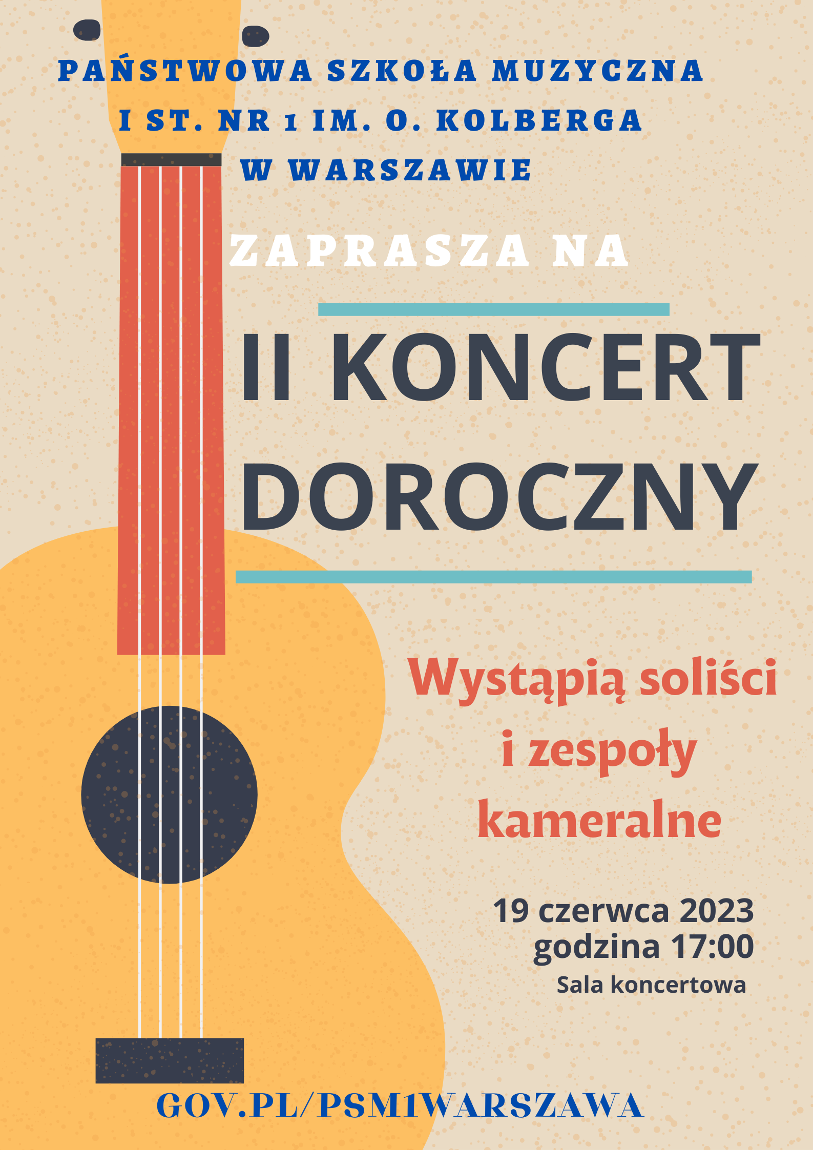 Na plakacie zostały przedstawione informacje dotyczące II koncertu dorocznego