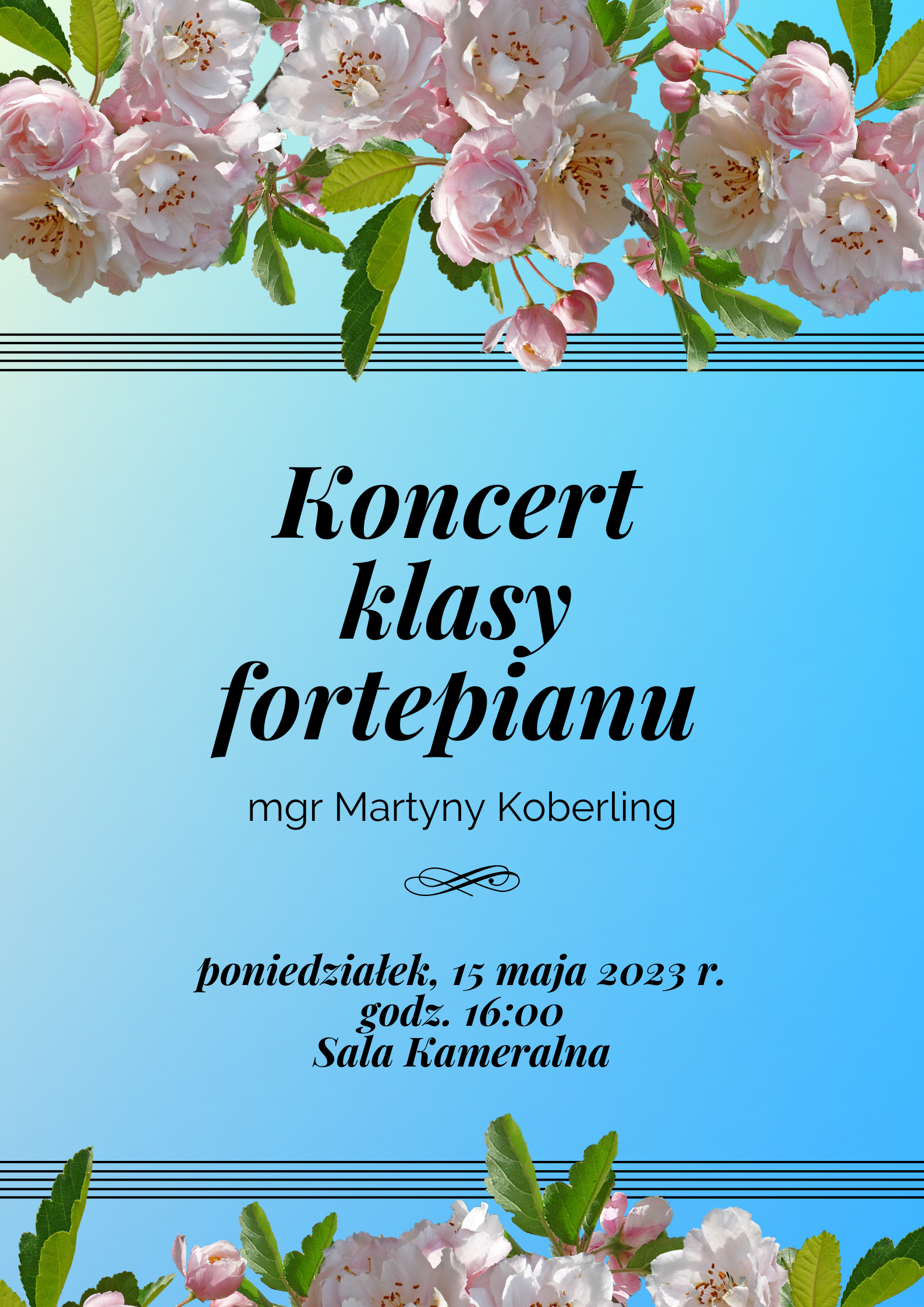 Plakat - Koncert klasy fortepianu