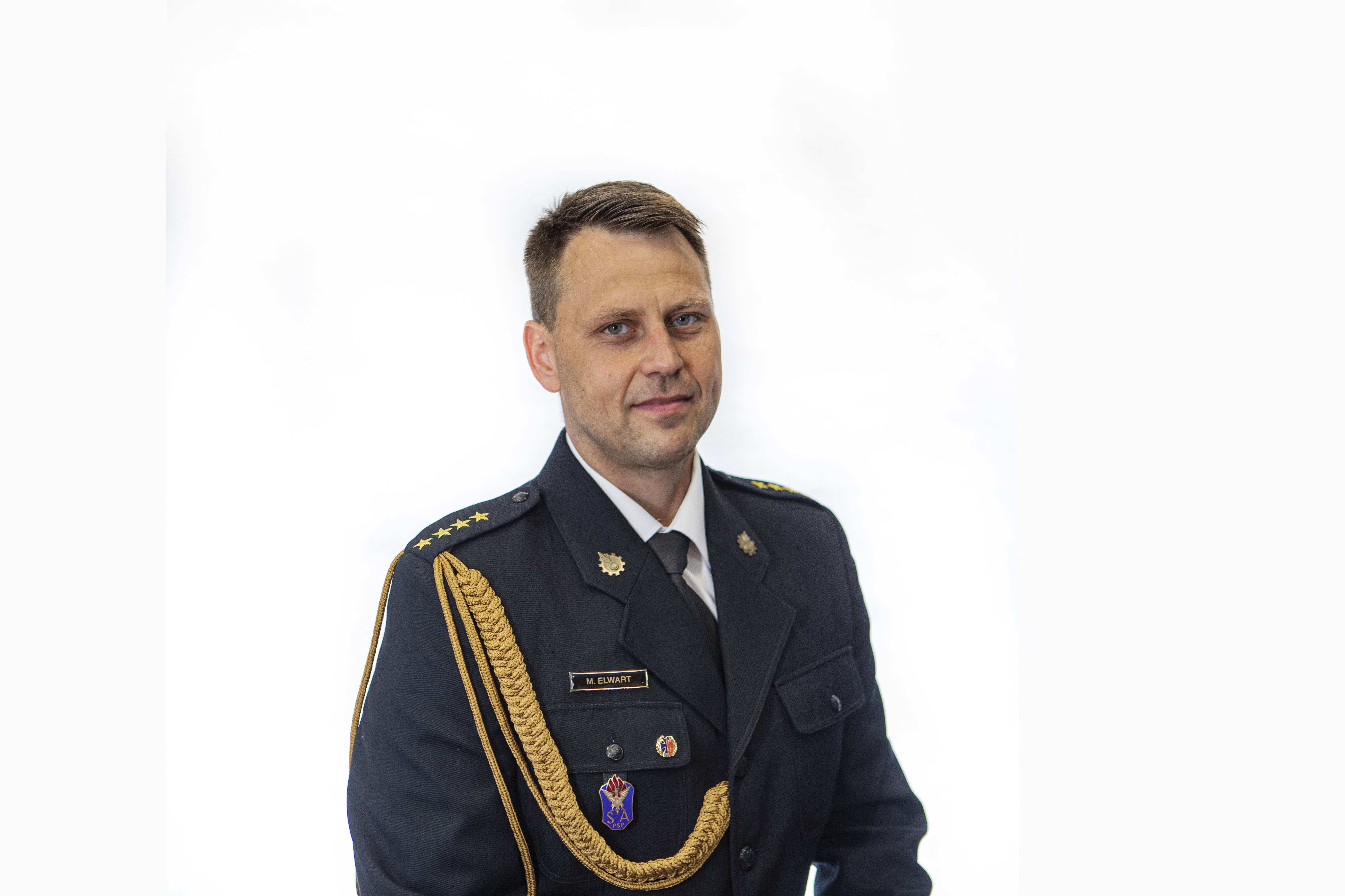 st. kpt. Marcin Elwart Dowódca Jednostki Ratowniczo Gaśniczej