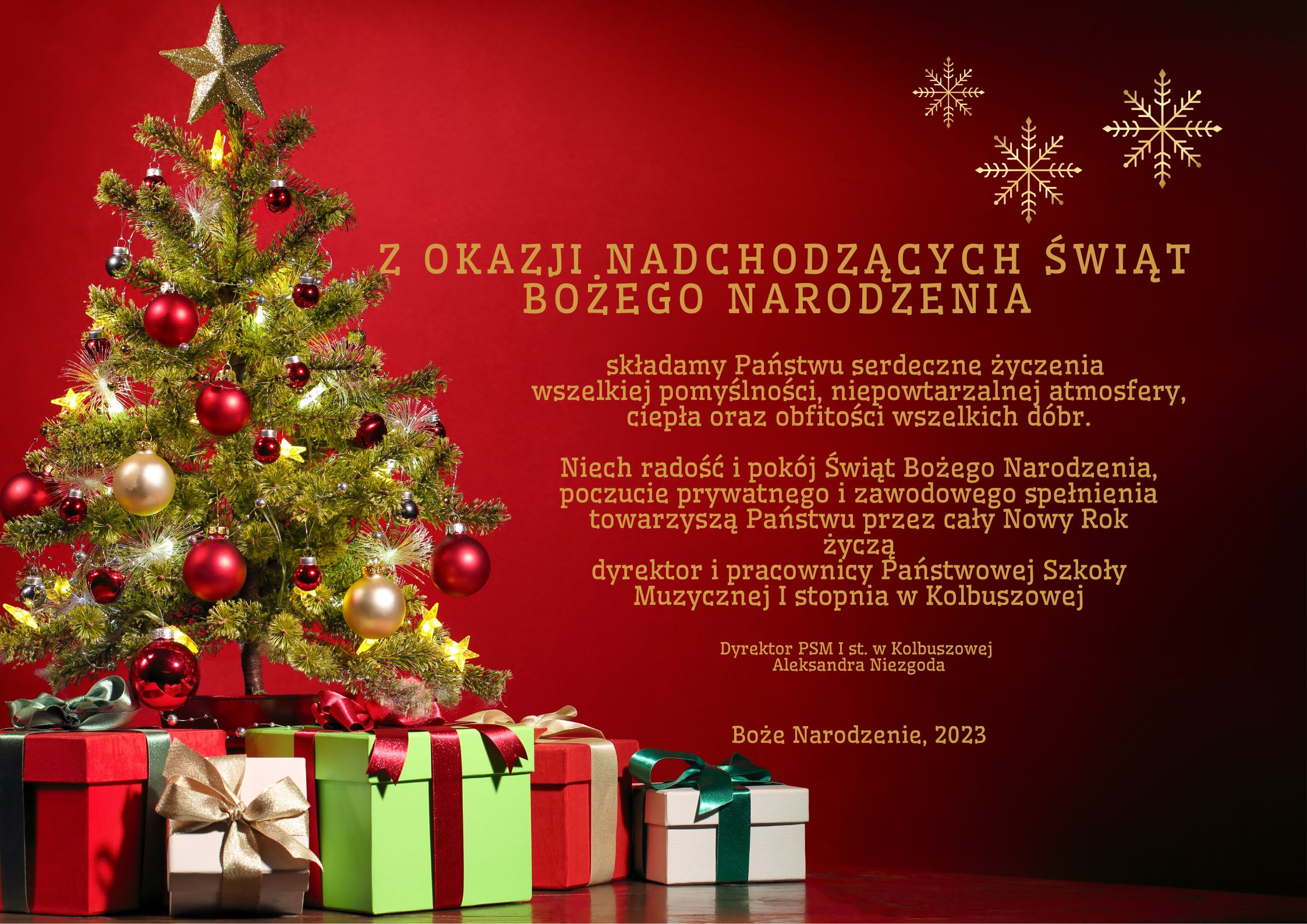 Życzenia na Boże Narodzenia